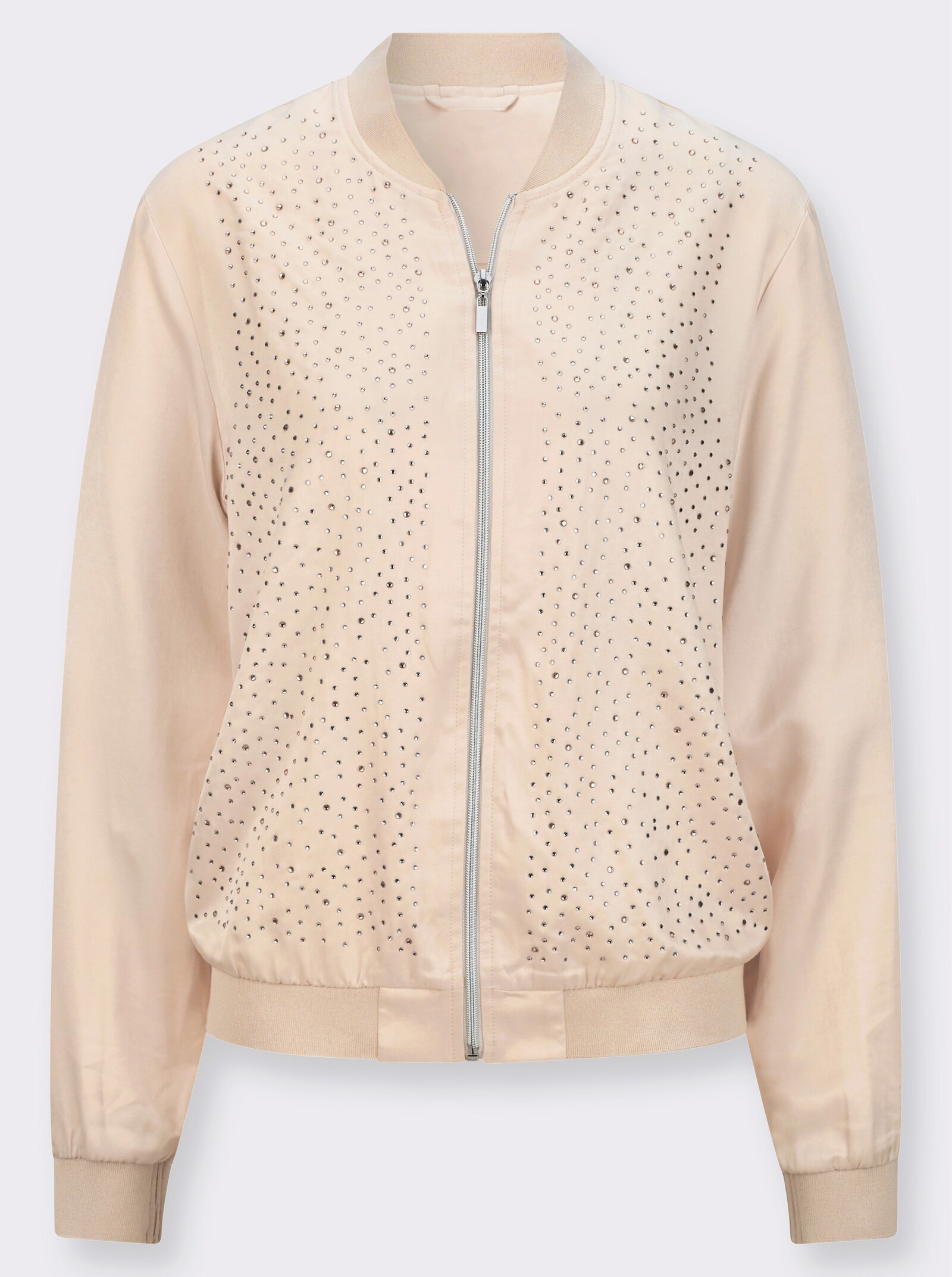Blusenjacke aus Satin - elfenbein