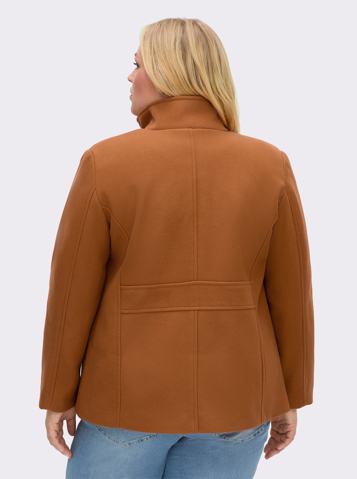 Jacke mit Schmuckknöpfen - cognac