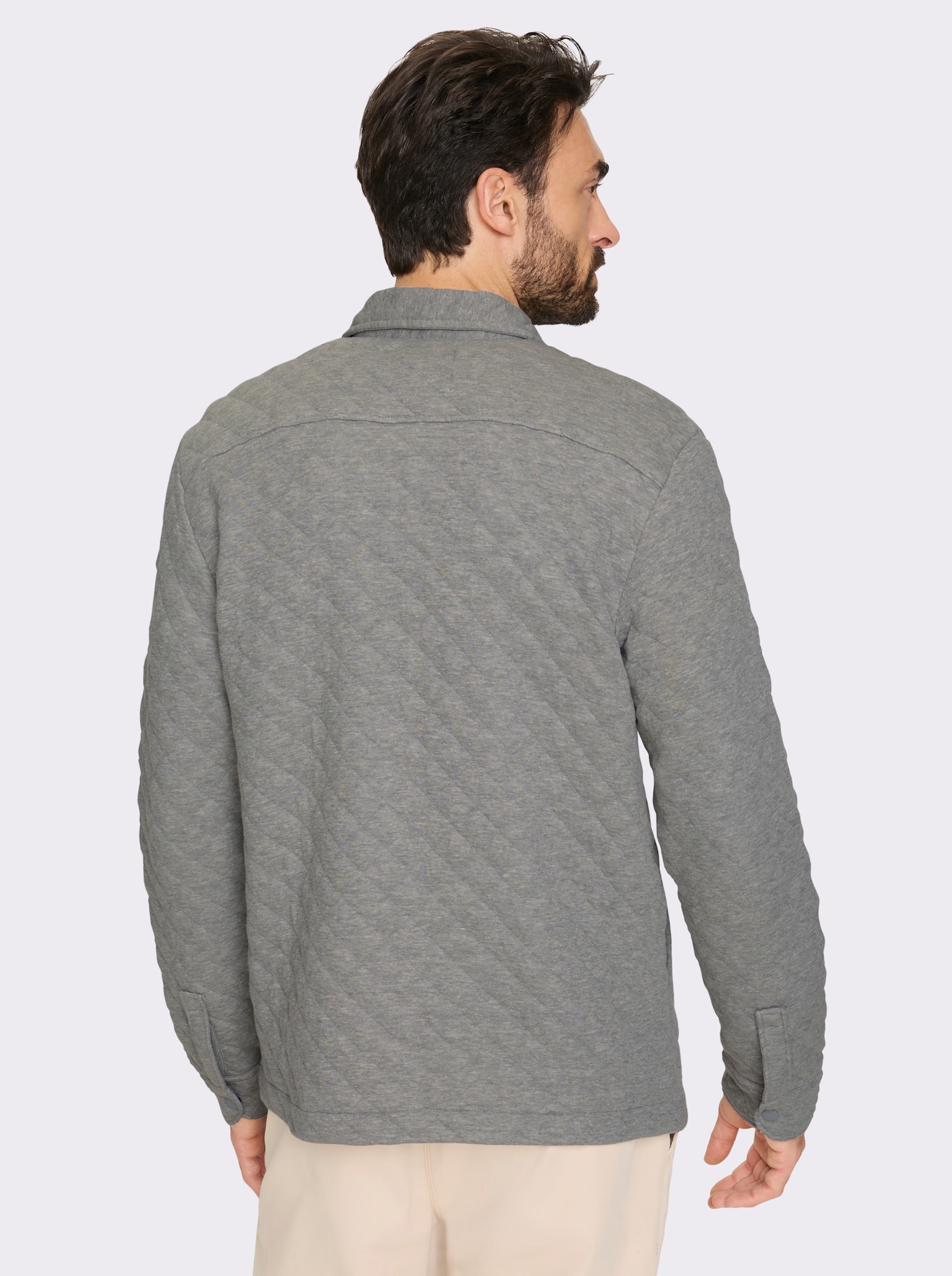 Marco Donati Jacke für die Übergangszeit, leicht wattiert - grau-meliert