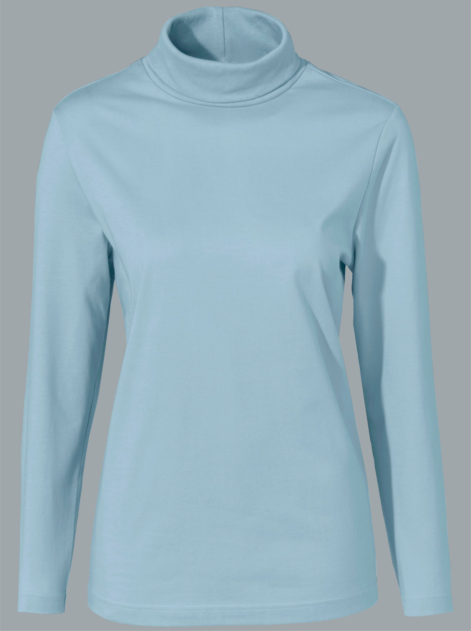 Rollkragenshirt mit langen Ärmeln - wintertürkis
