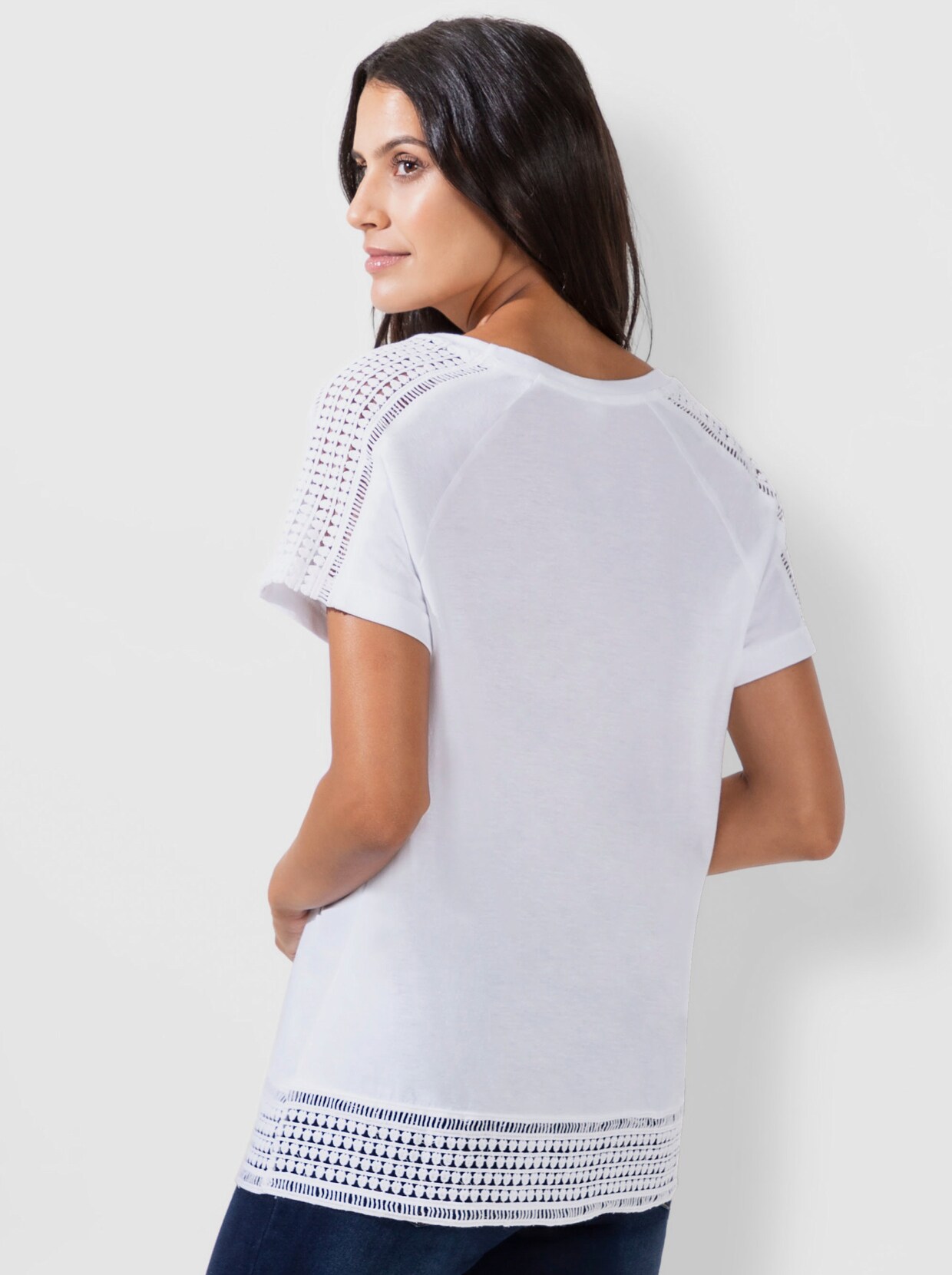 Spitzenshirt - weiß