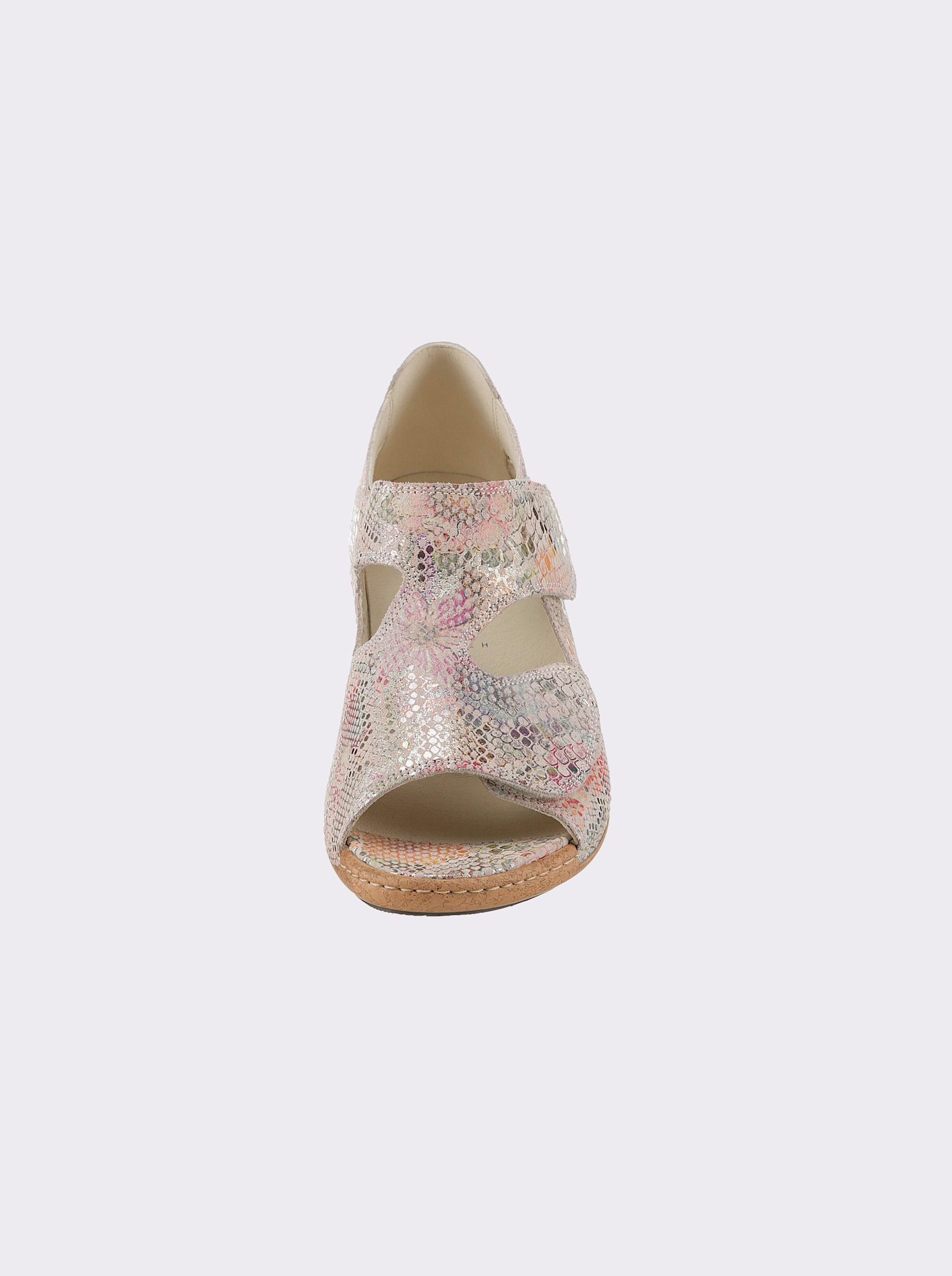 Waldläufer Sandalette mit Klettverschluss - beige-bunt