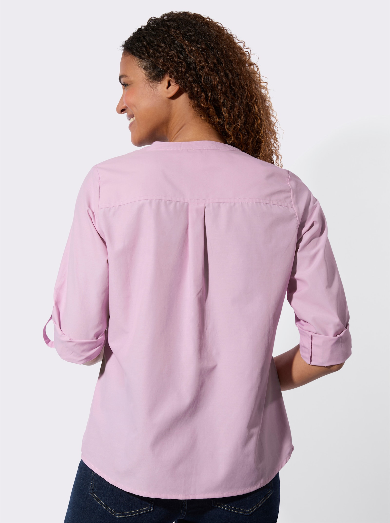 Tunika mit Kellerfalte hinten - rosé