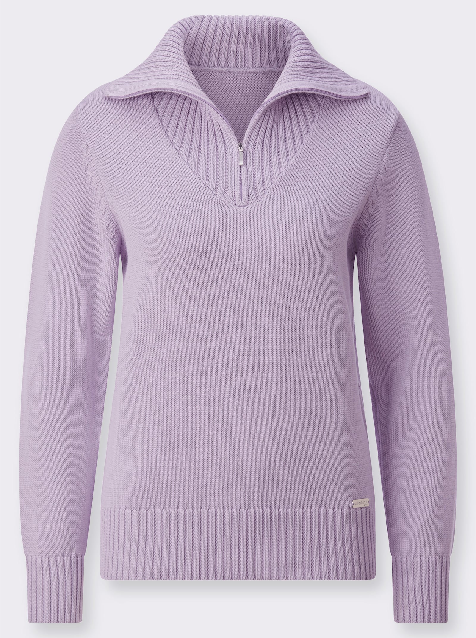 Troyer mit breiten Rippabschlüssen - flieder