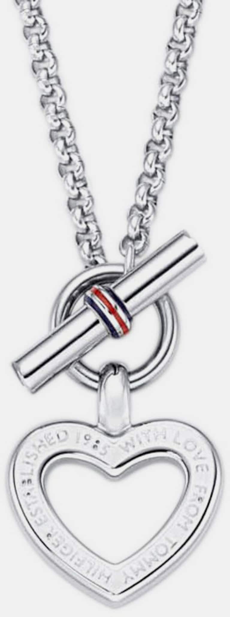 TOMMY HILFIGER Kette mit Anhänger in edelstahlfarben | heine