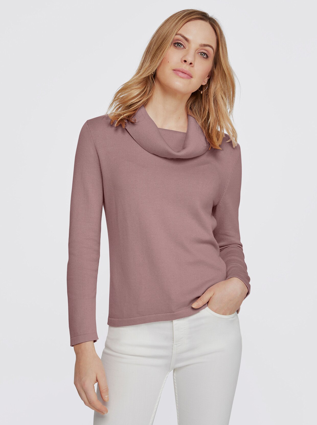 Rollkragenpullover - rosé