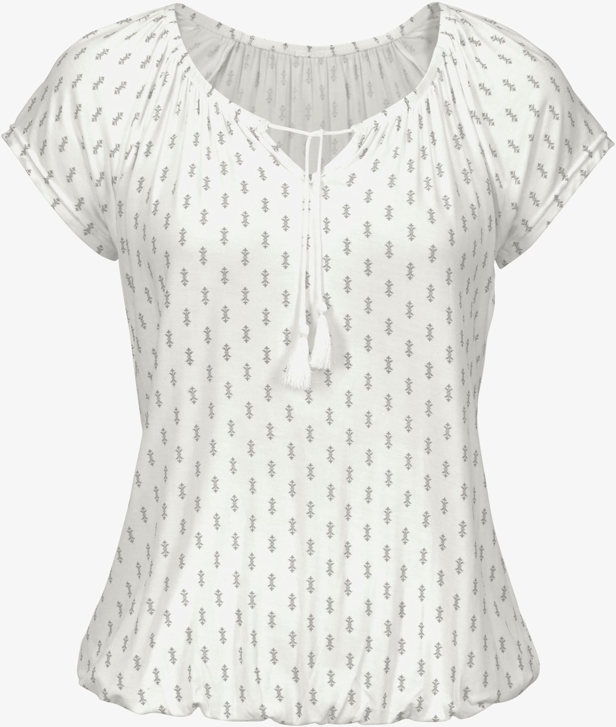 Vivance Shirt met korte mouwen - crème gedessineerd, 1x zwart