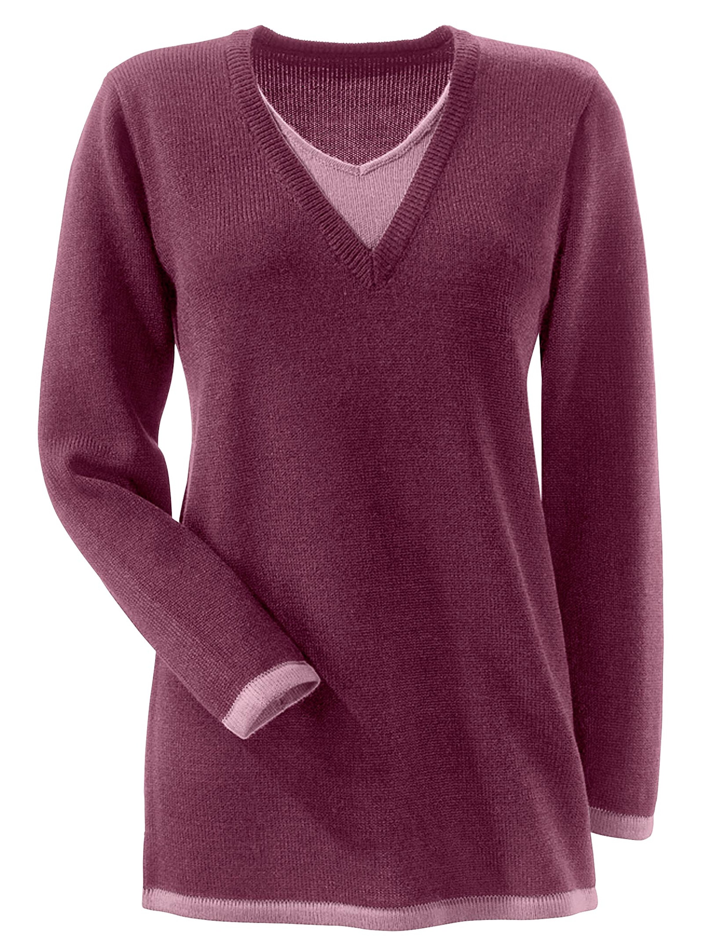 Pullover - bordeaux-rosé