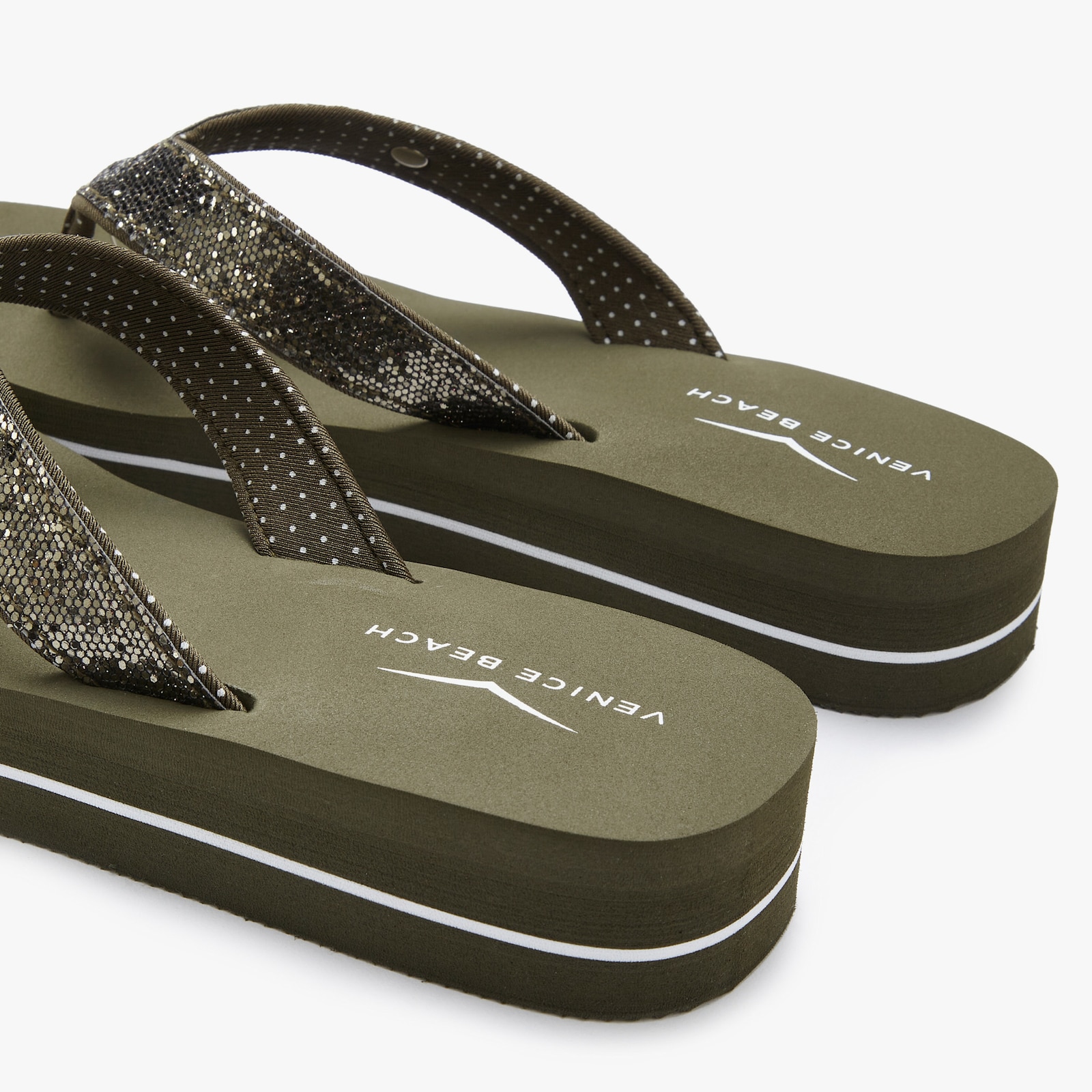 Venice Beach Badslippers - olijfgroen