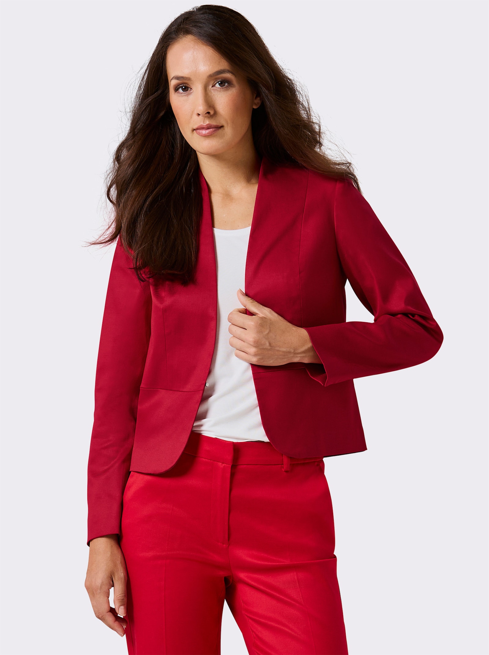 CREATION L PREMIUM Kurzblazer mit Viskose-Futter - rot