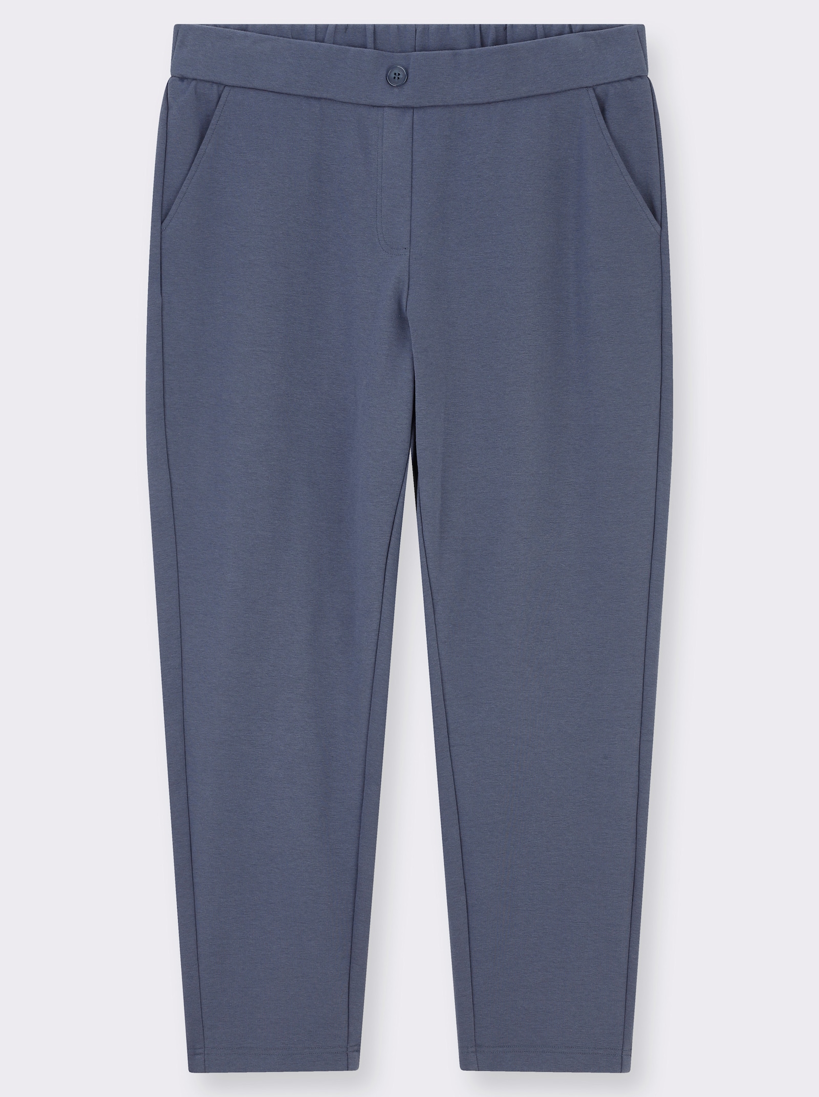 sheego Jerseyhose aus festem Interlock-Jersey - rauchblau