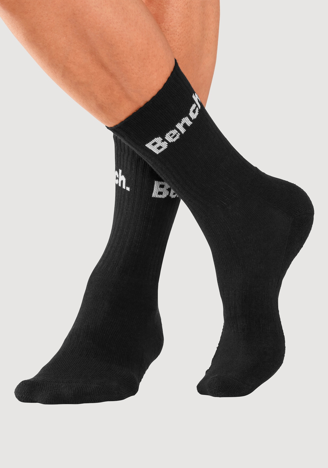 Bench. Chaussettes de tennis - 2x noir + 2x blanc + 2x gris chiné