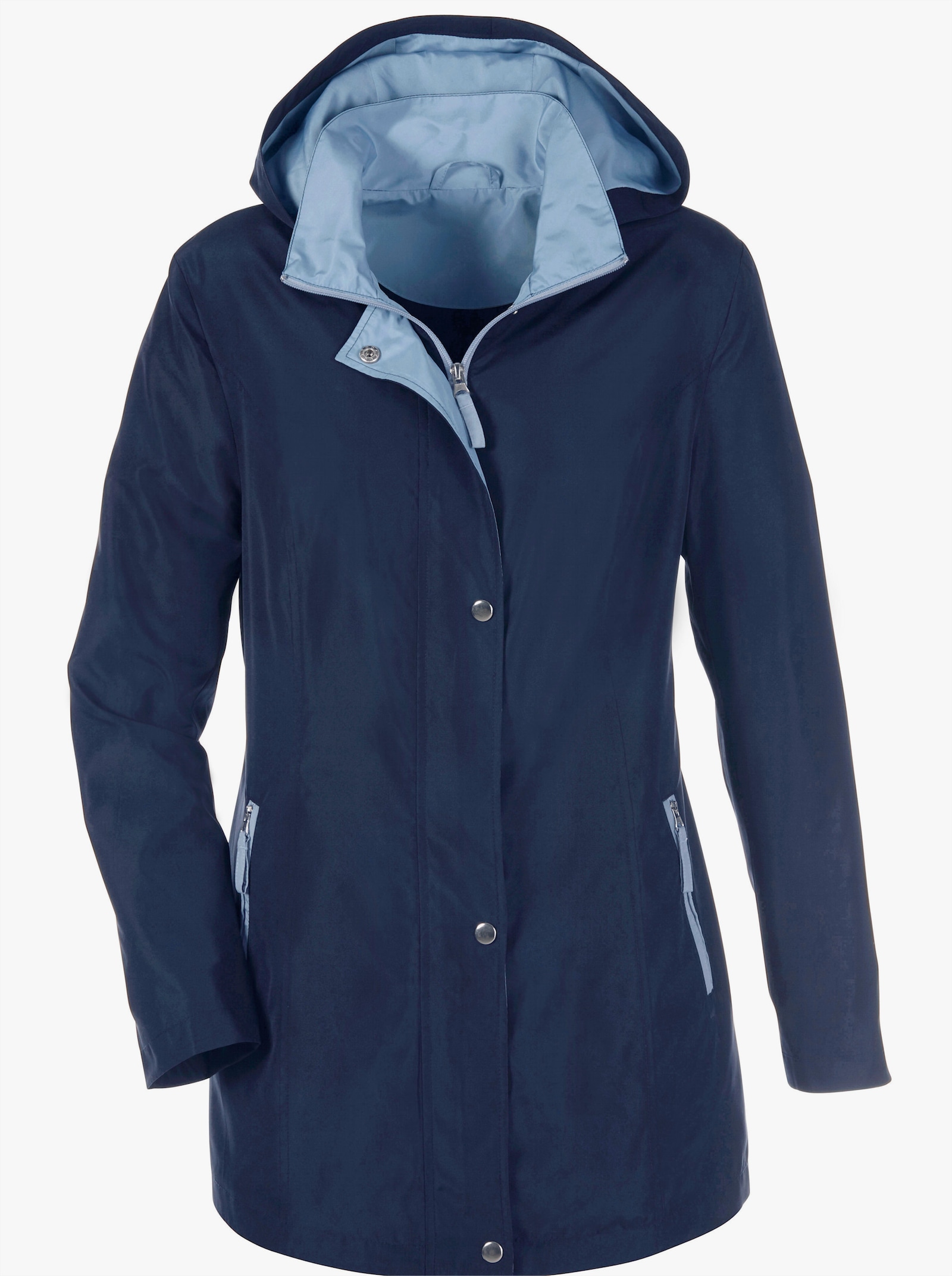 Funktionsjacke mit Innentasche - marine-hellblau