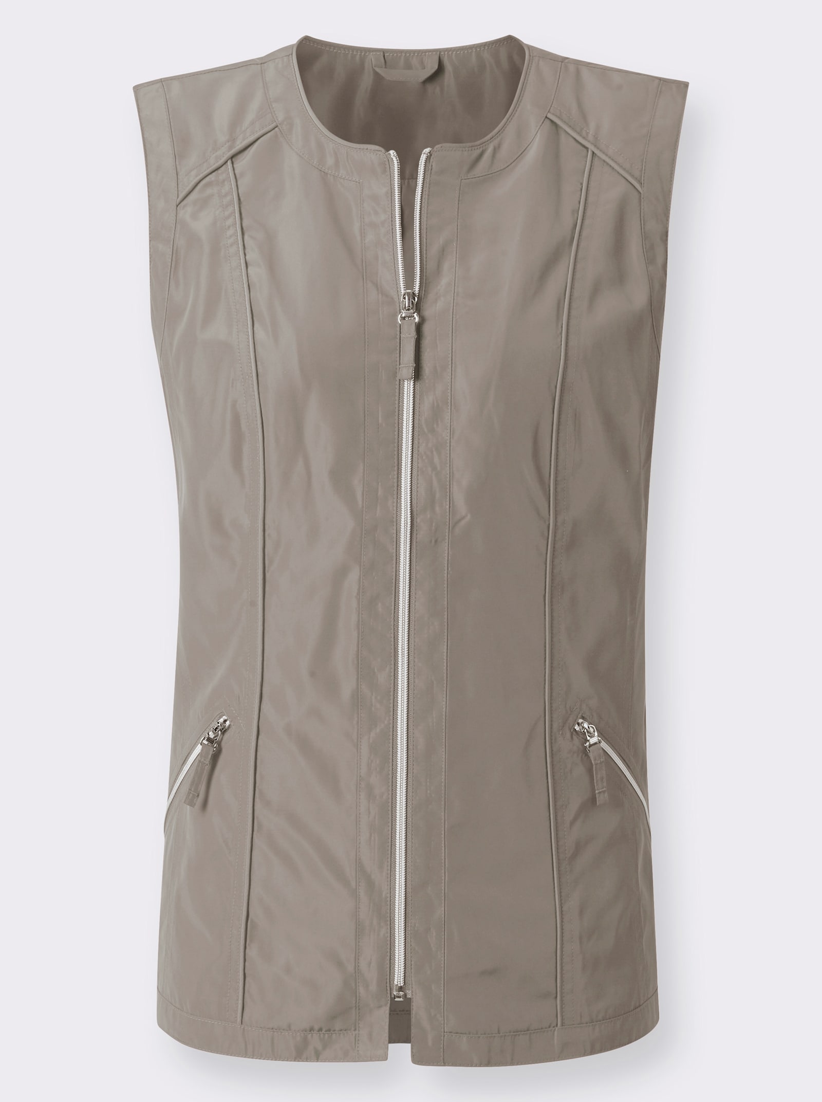 Weste im dezenten Glanz - sesam