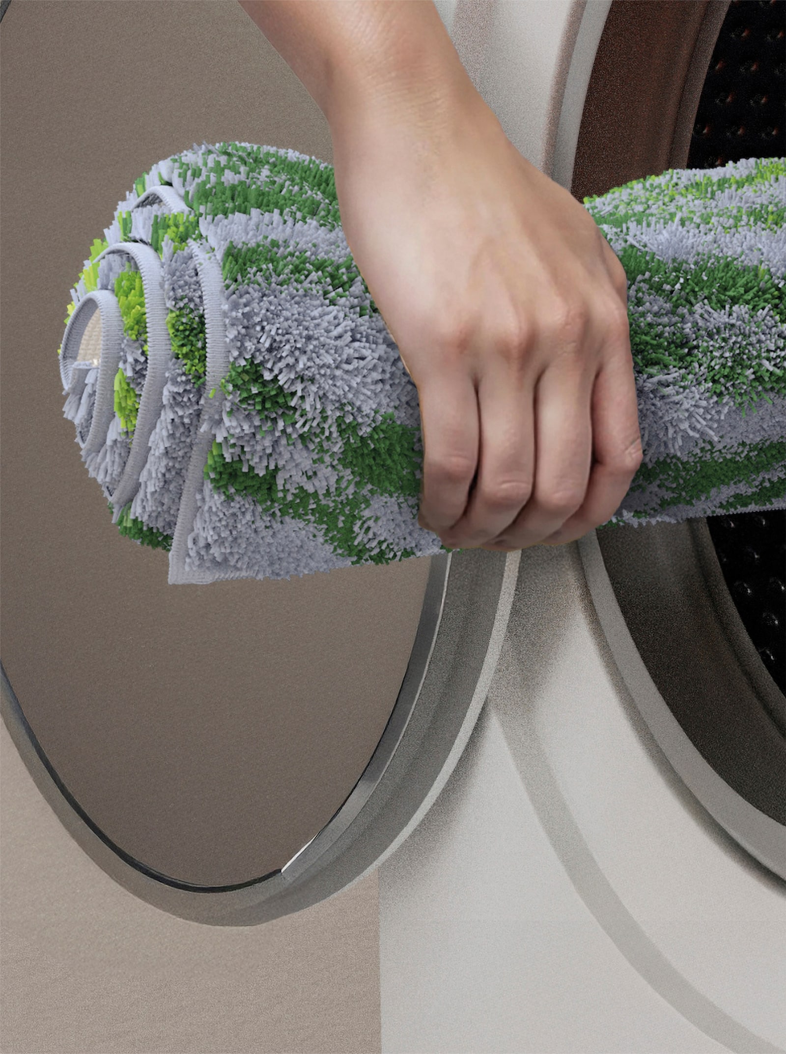 Grund Badematte - grün-grau