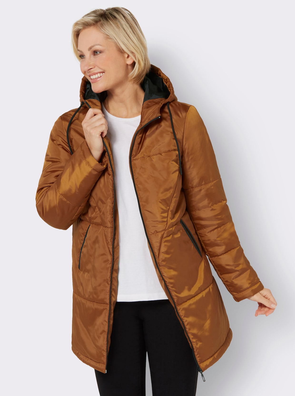 Steppjacke - cognac