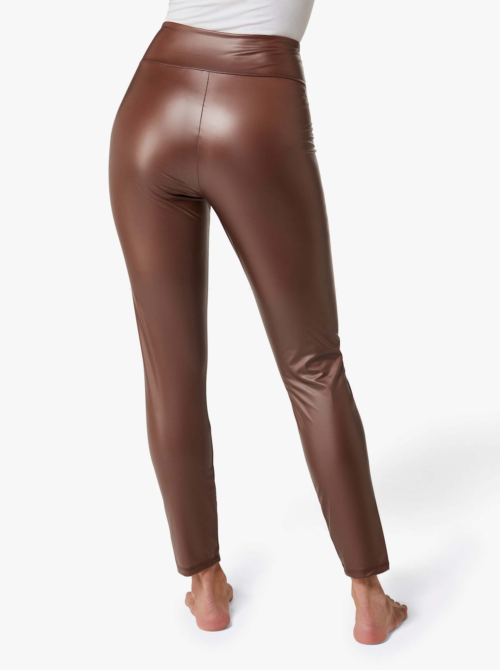 wäschepur Legging in leerlook - chocolade