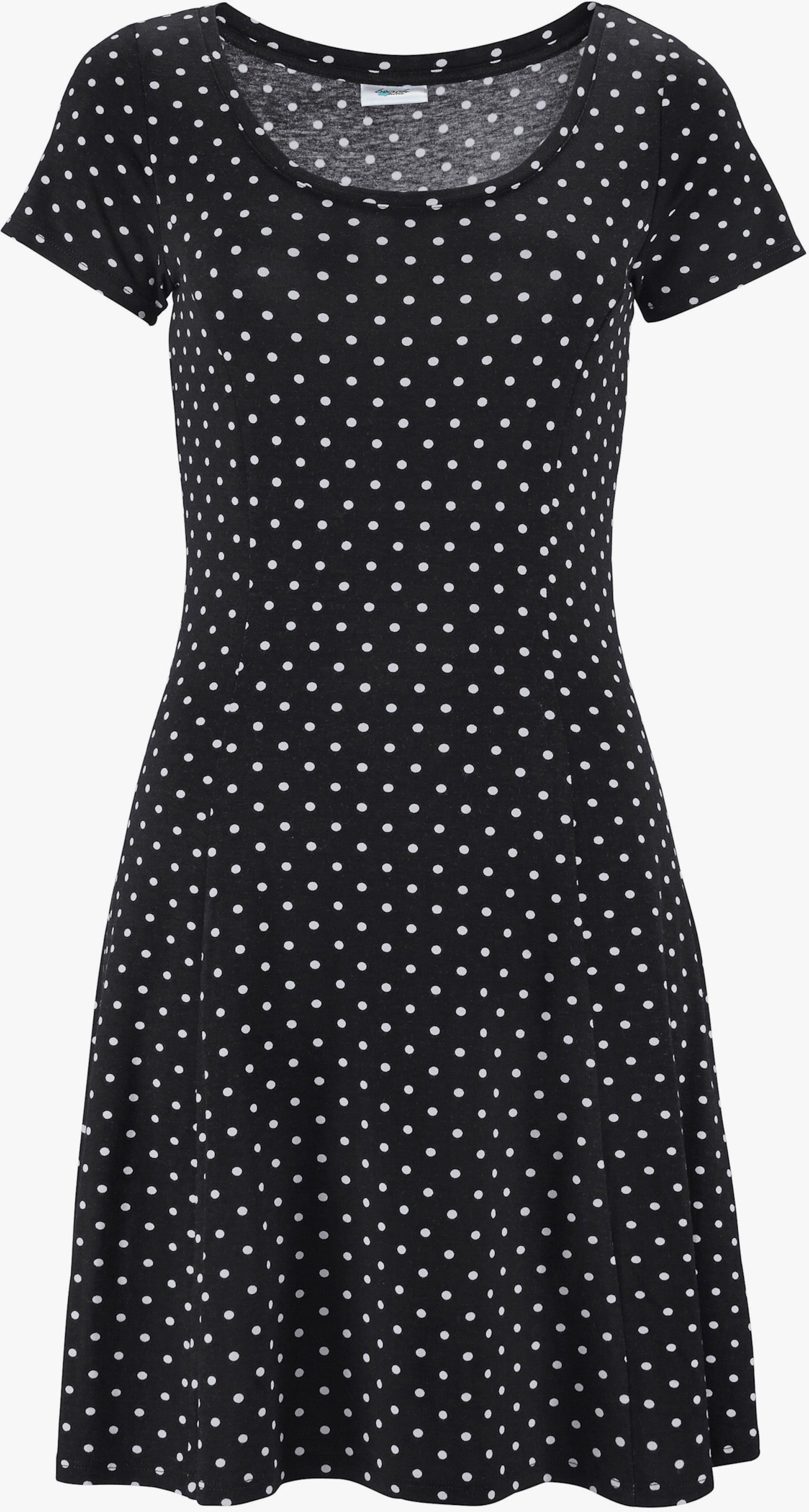 Beachtime Sommerkleid - schwarz-weiß-gepunktet