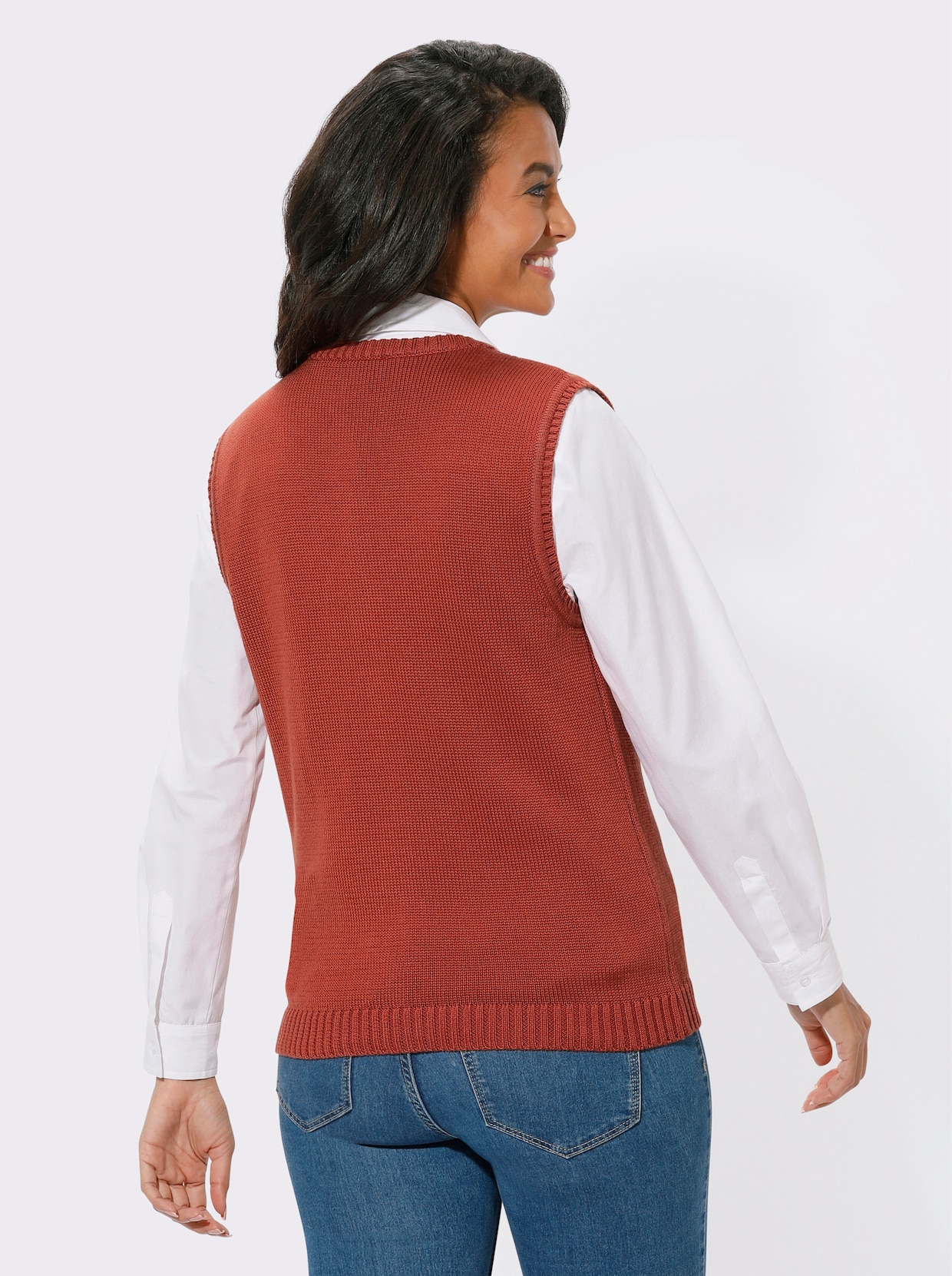 gilet en tricot - rouille