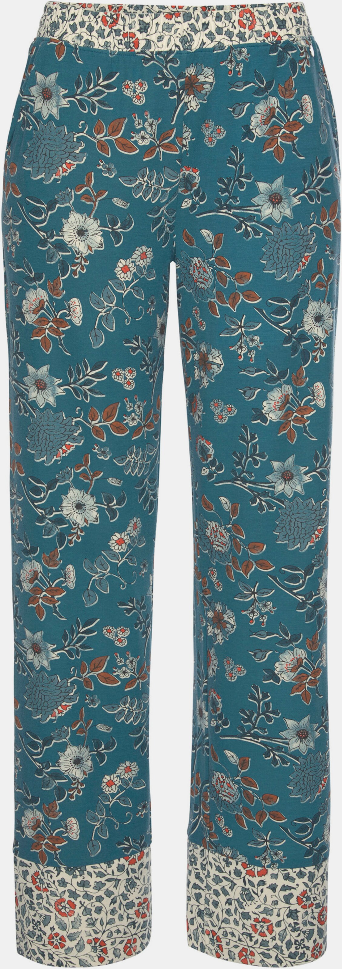 LASCANA Schlafhose - rauchblau-ecru