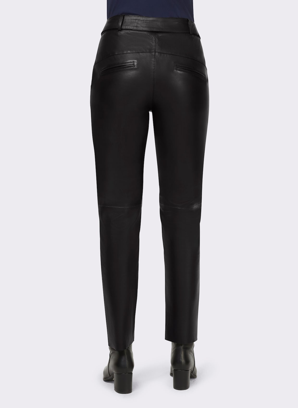 heine Pantalon en cuir - noir