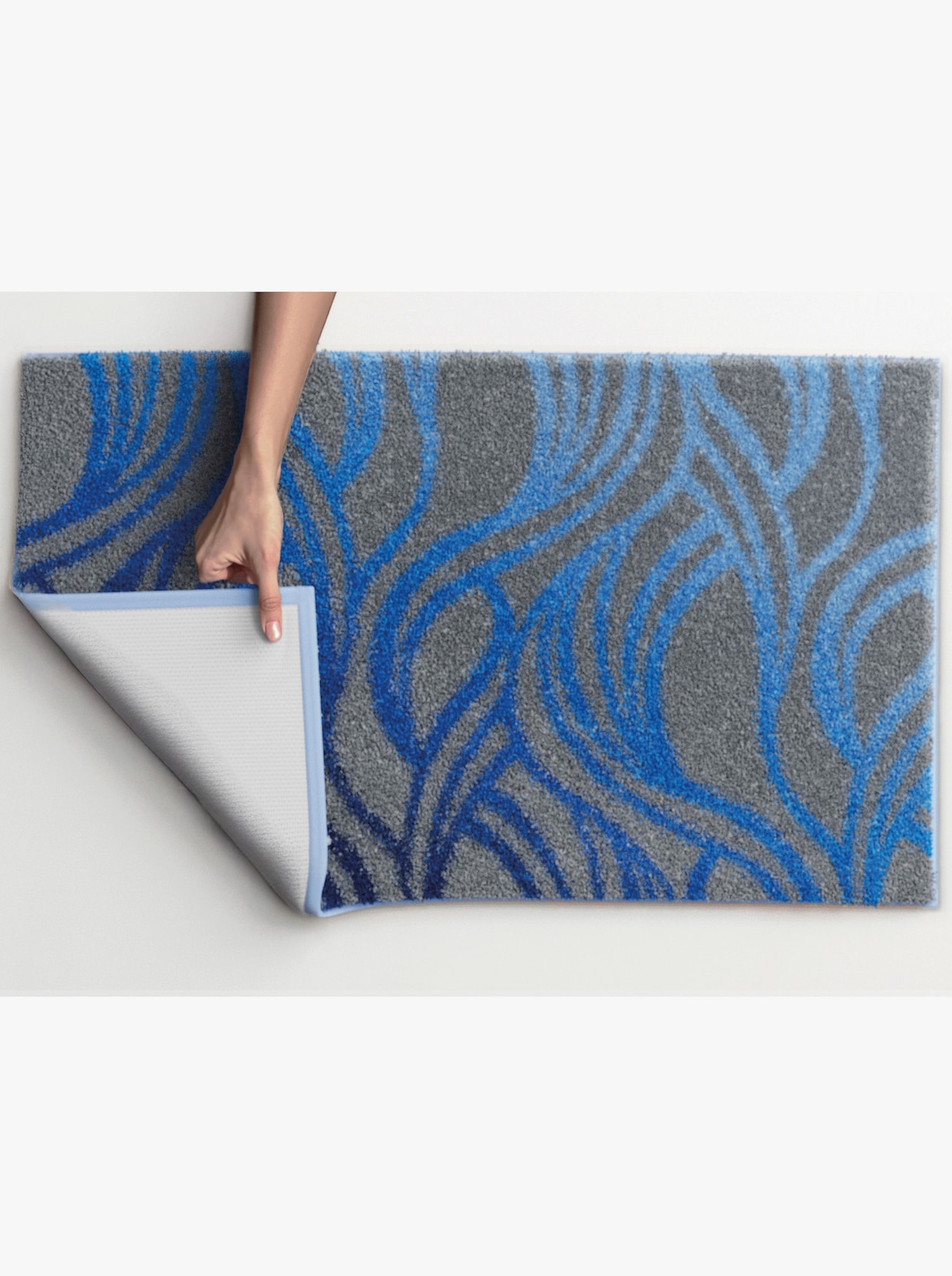 Grund Badematte - blau-grau