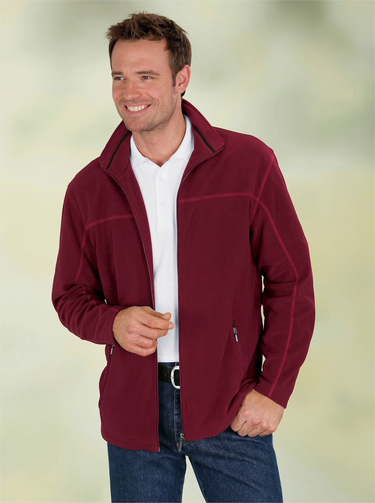 Fleece-Jacke - bordeaux