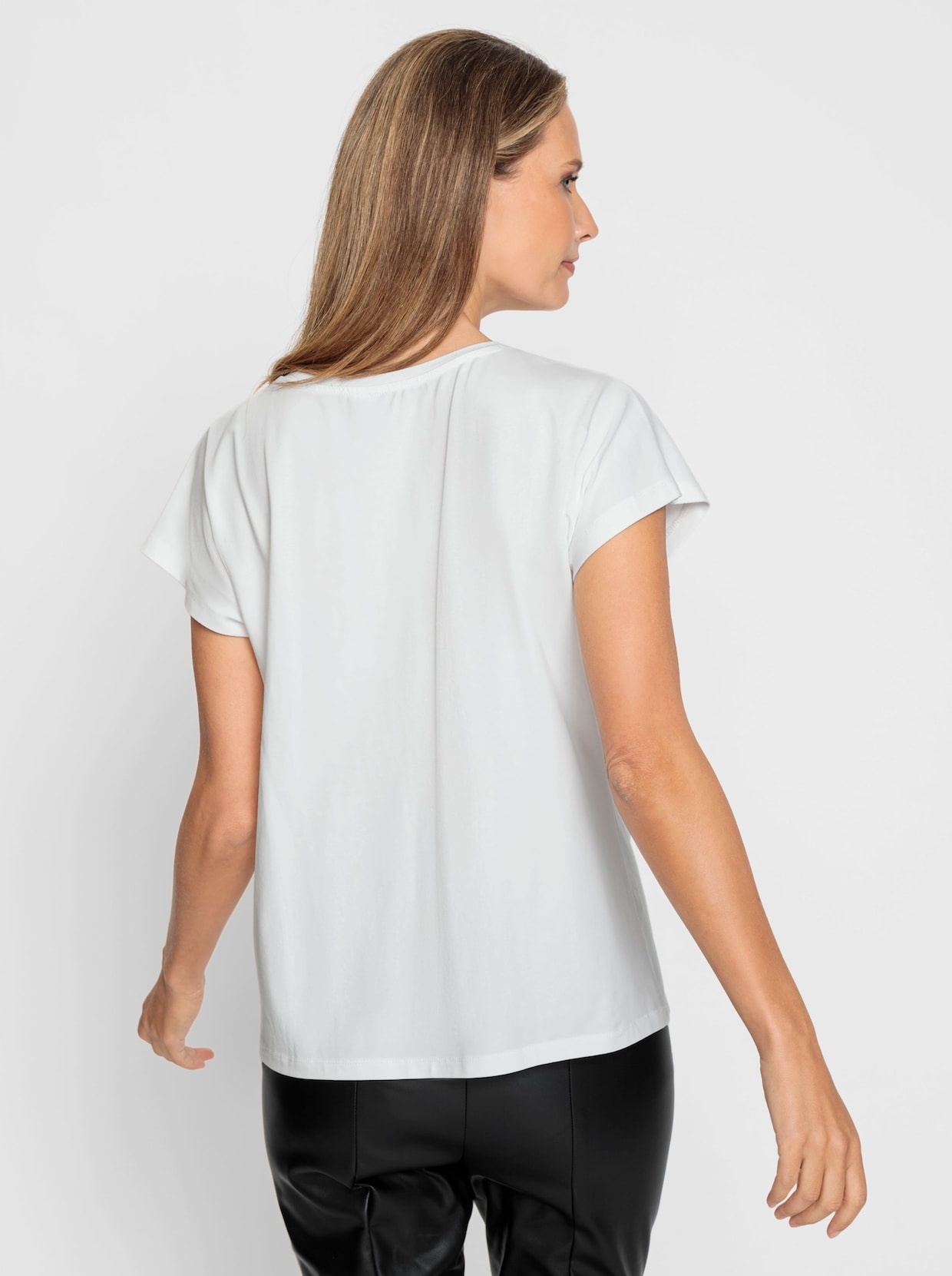 heine Shirt met korte mouwen - ecru
