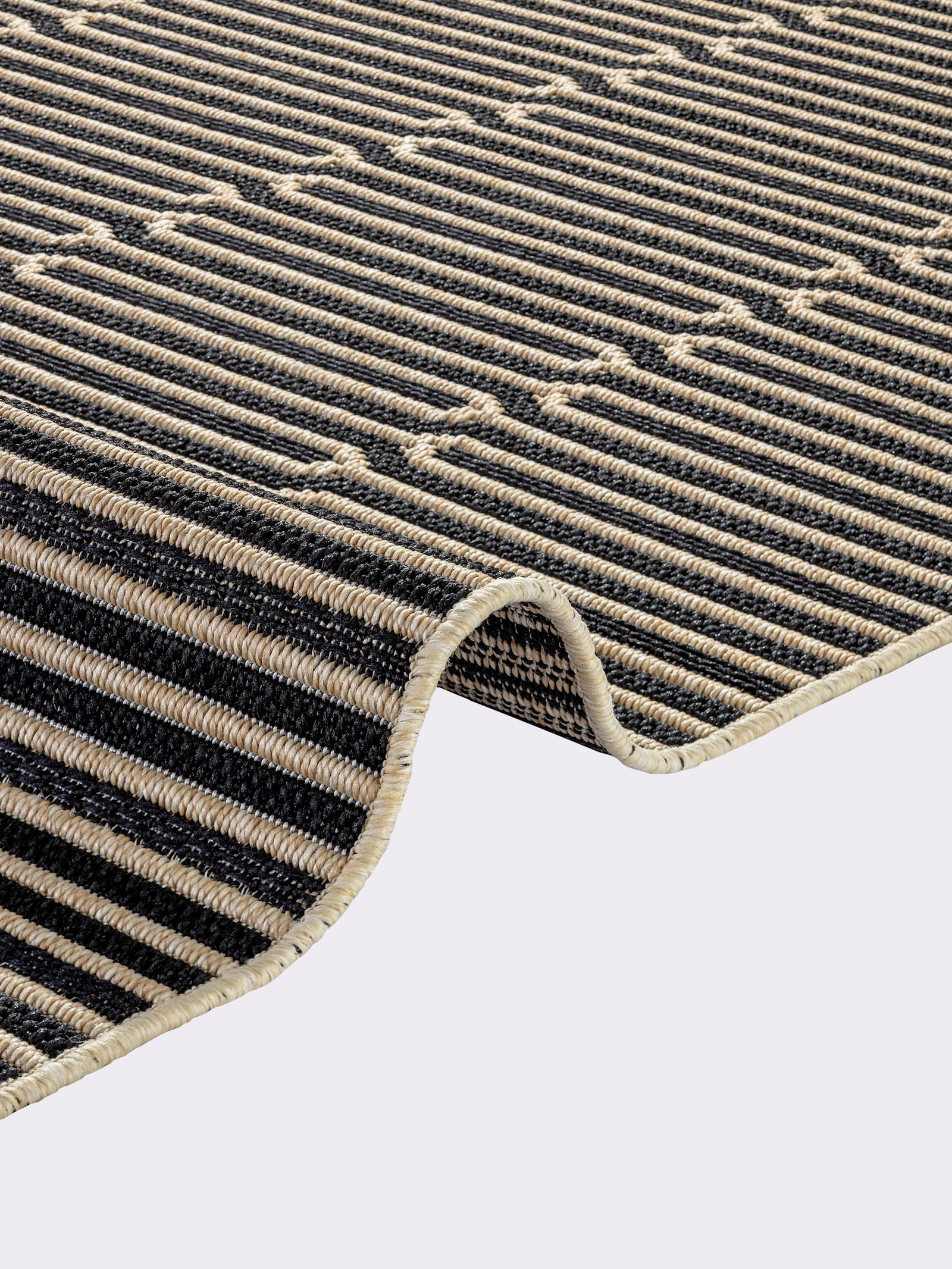 heine home Teppich - schwarz-ecru