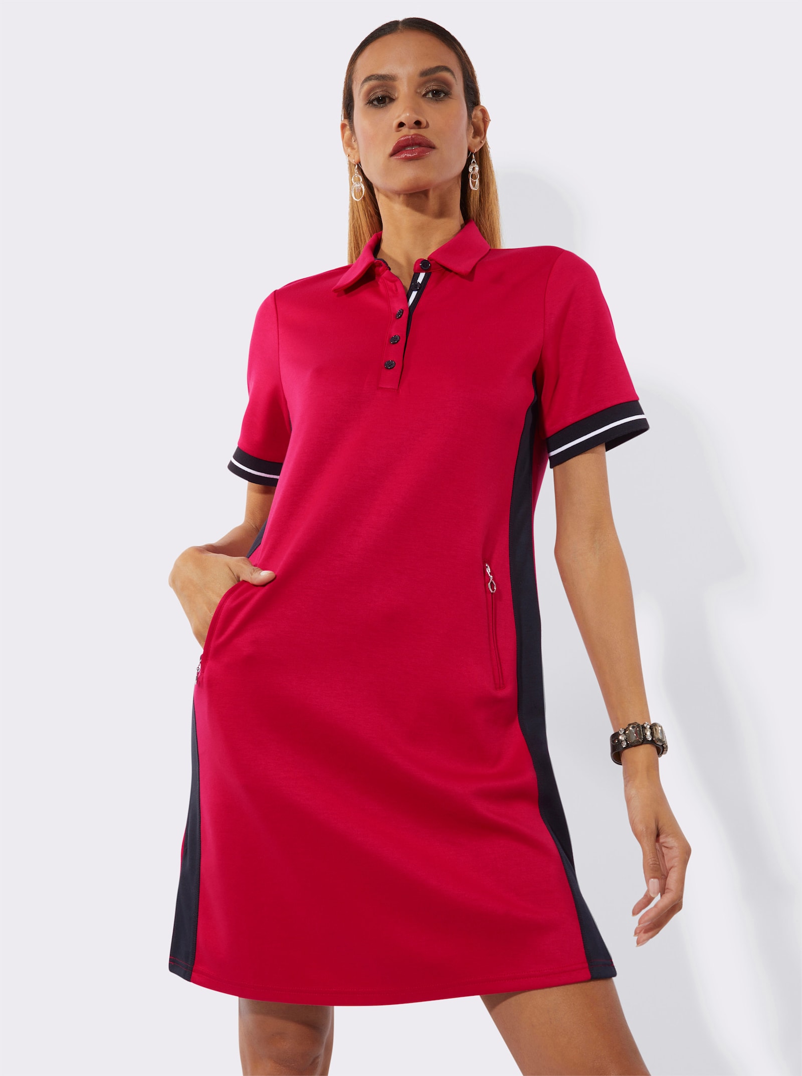 Polokleid mit Modal (TENCEL) - rot