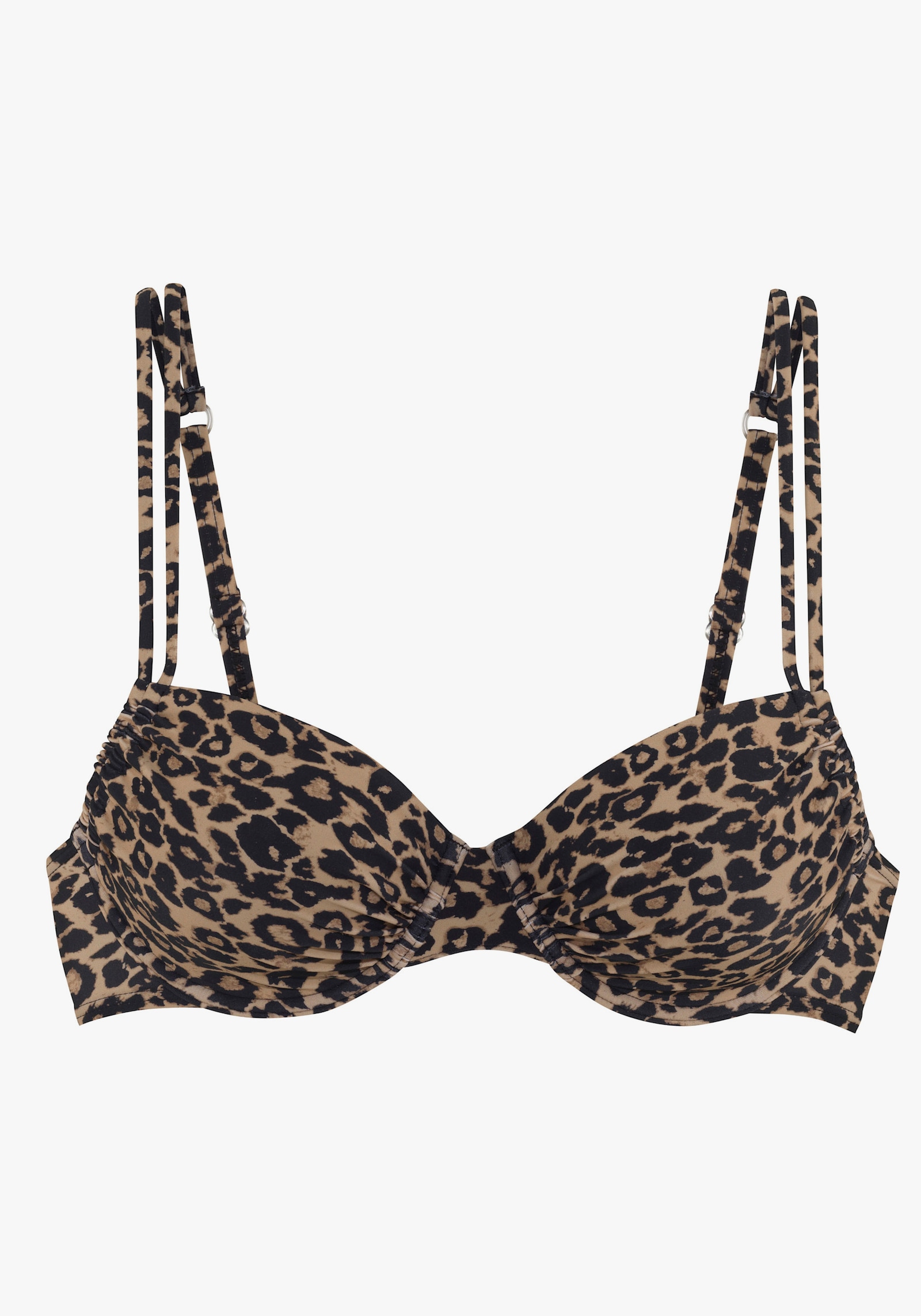 Vivance Bügel-Bikini-Top - schwarz nougat bedruckt