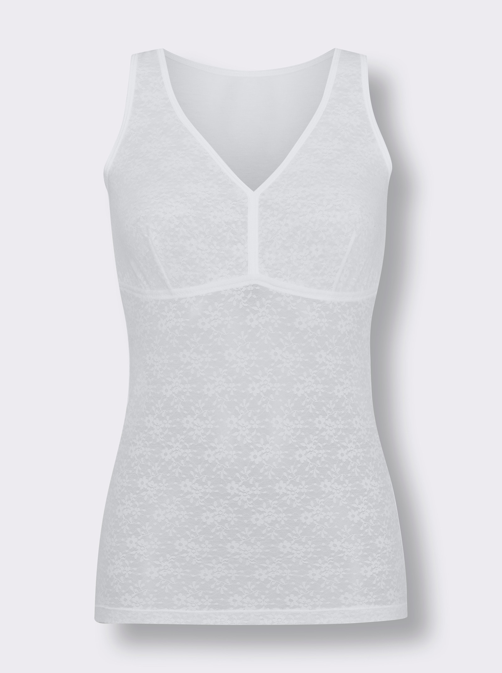 wäschepur BH-Hemd ohne Bügel - weiß