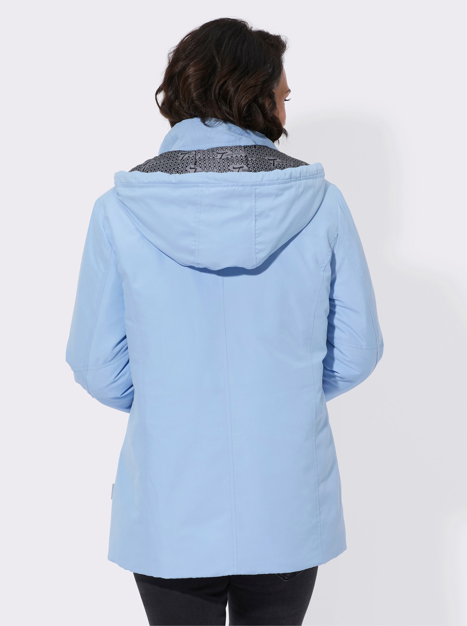 Jacke mit weitenregulierbaren Ärmeln - eisblau