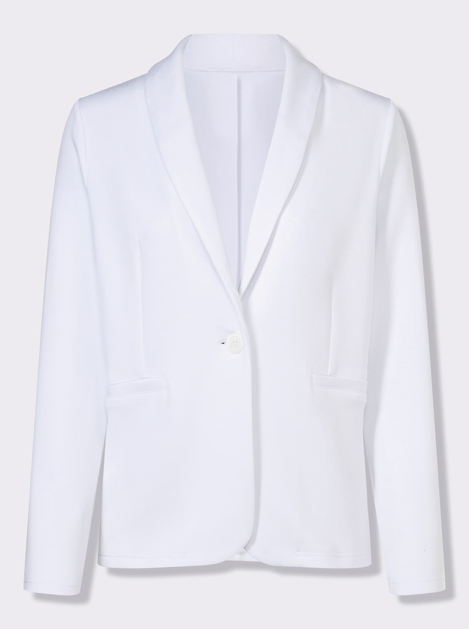 Kabátik+šálový golier - biela