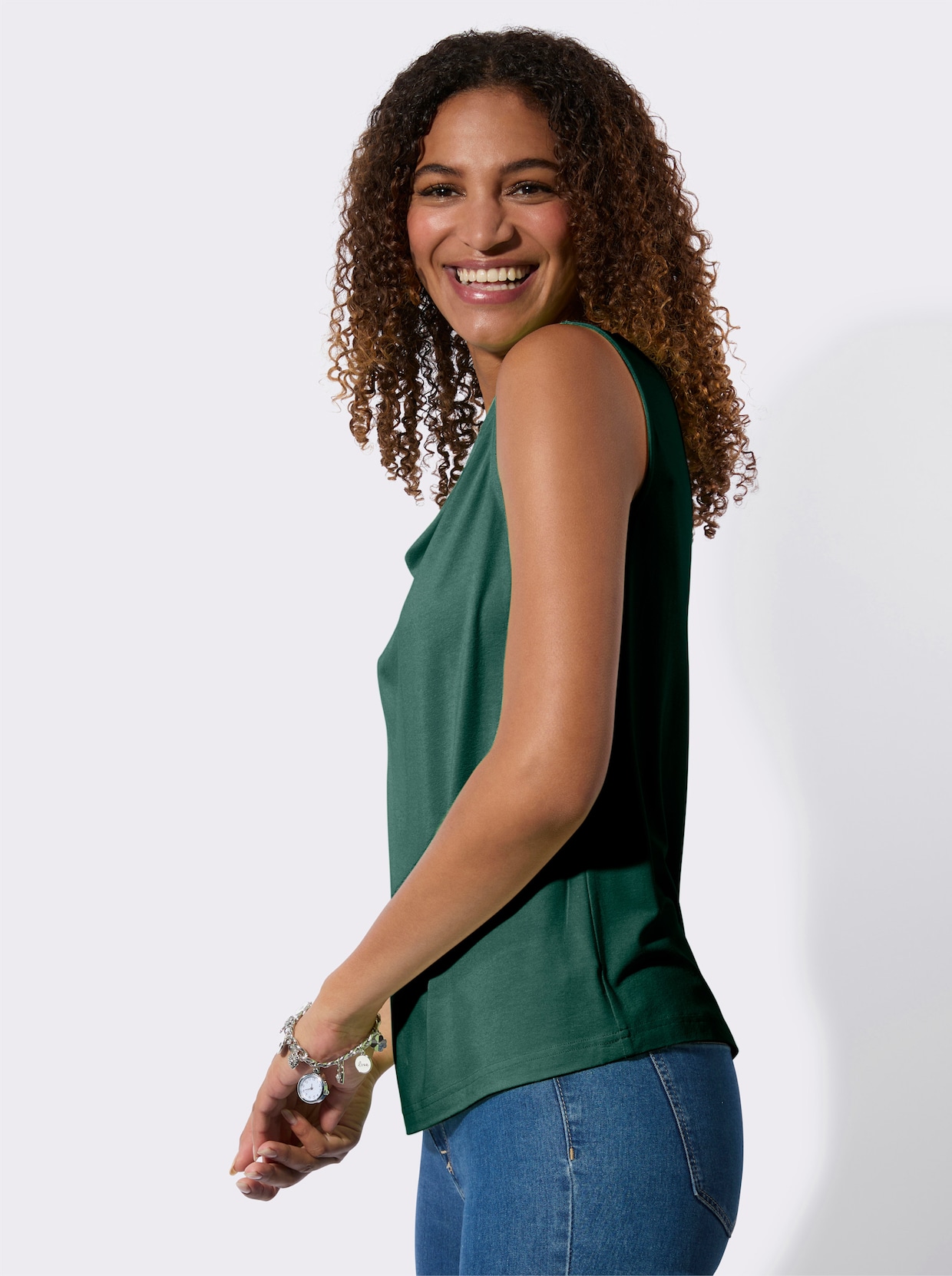 Shirttop - tannengrün