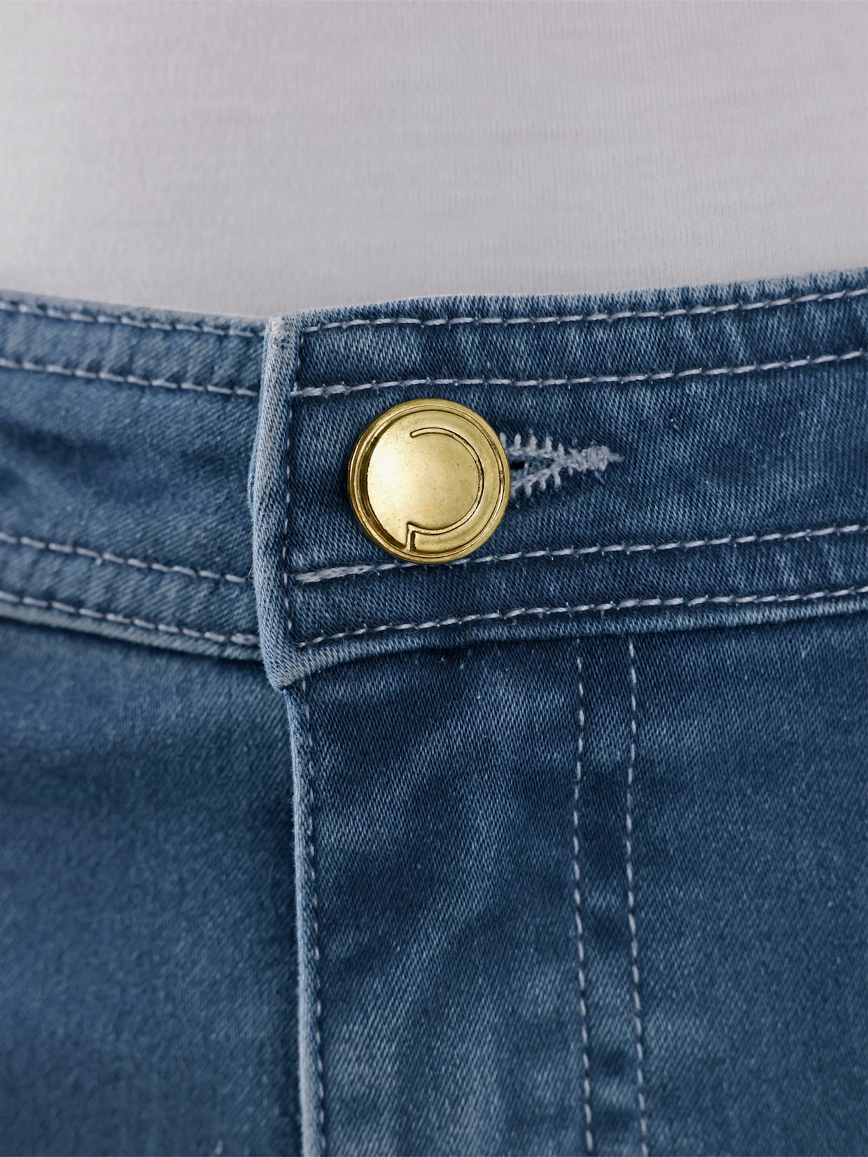 CREATION L PREMIUM Schlagjeans - blue-bleached