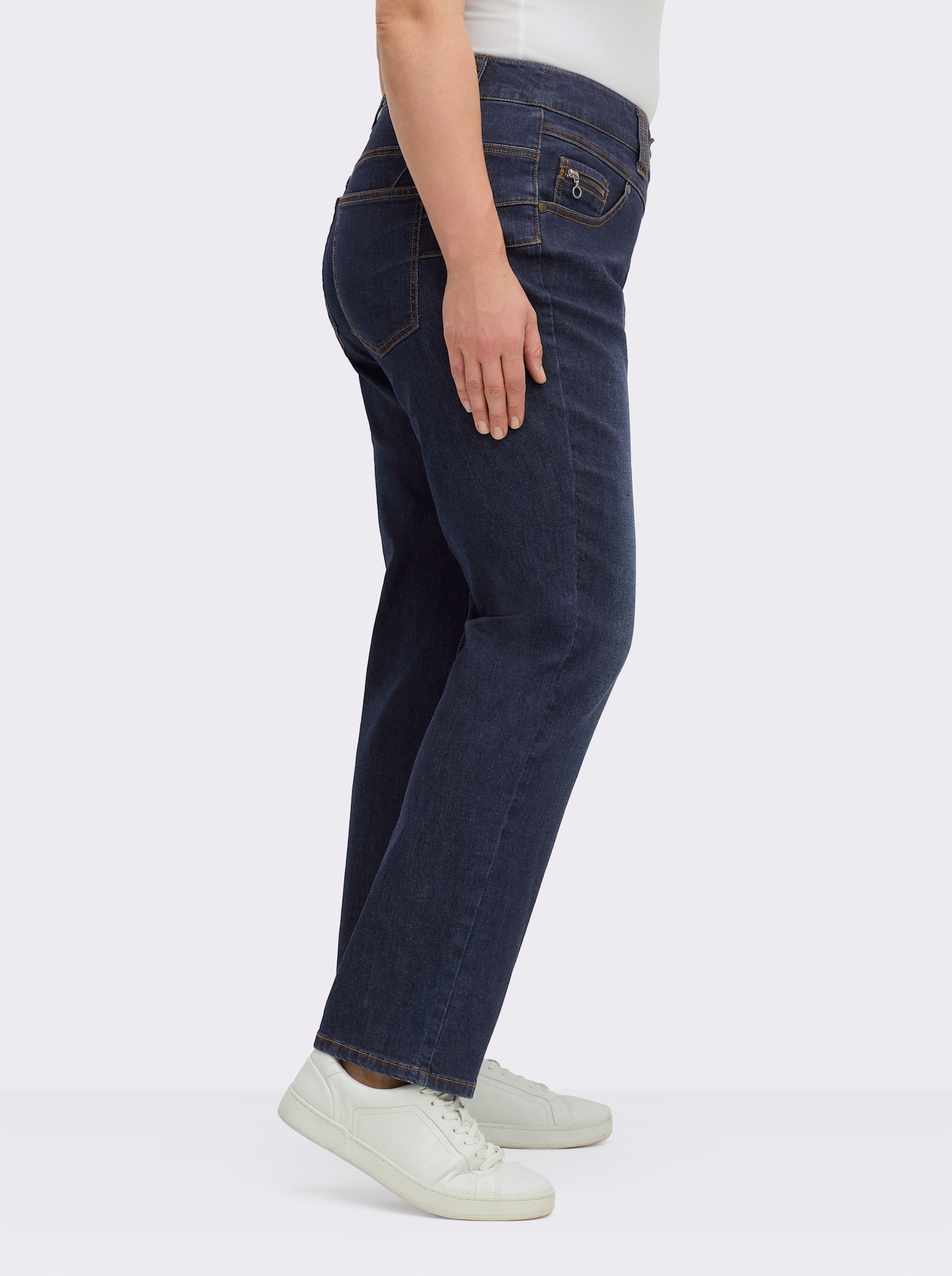 sheego Jeans met push-up-effect - dark-blue
