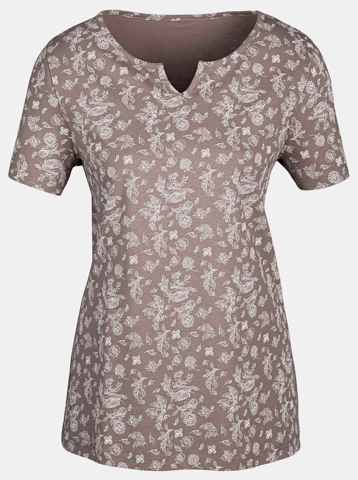 Kurzarmshirt - taupe