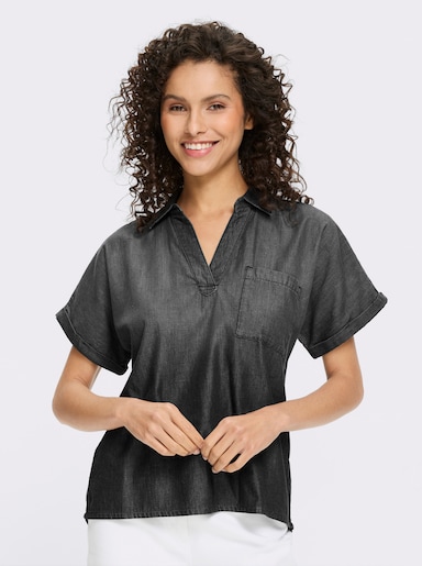heine Jeansbluse - black denim