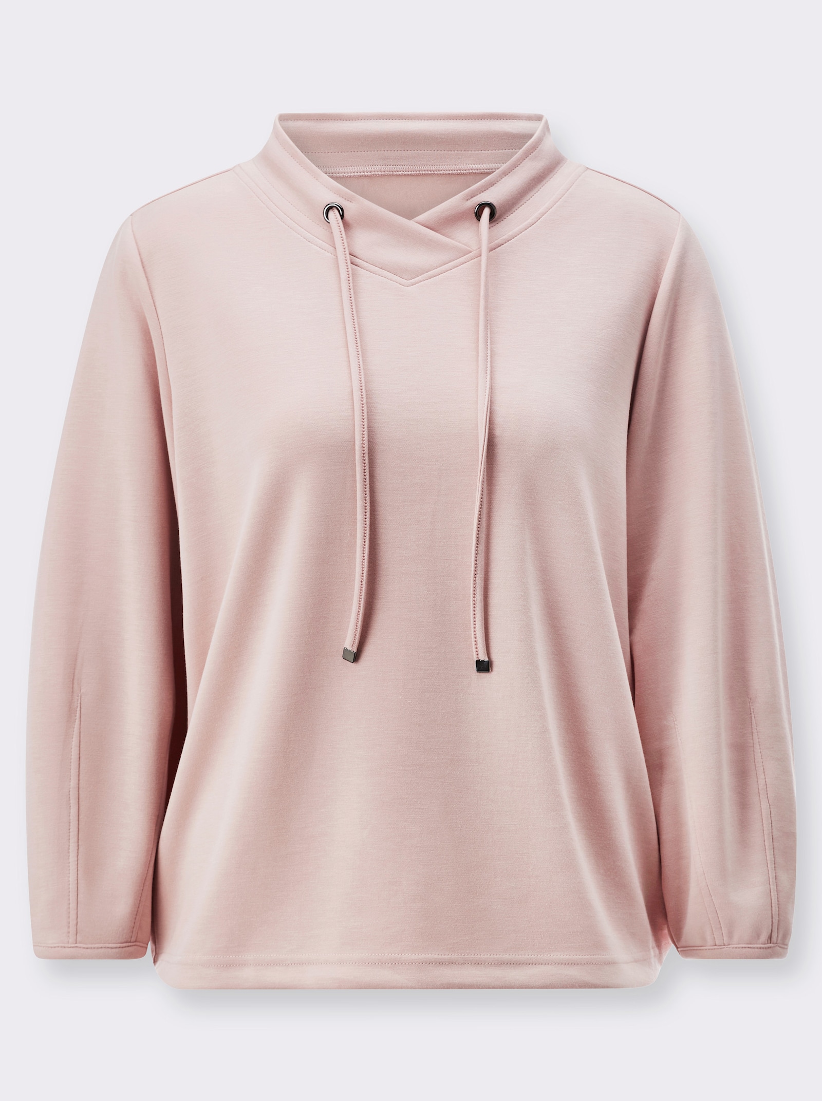 Sweatshirt im softweichen Modal-Mix - puder