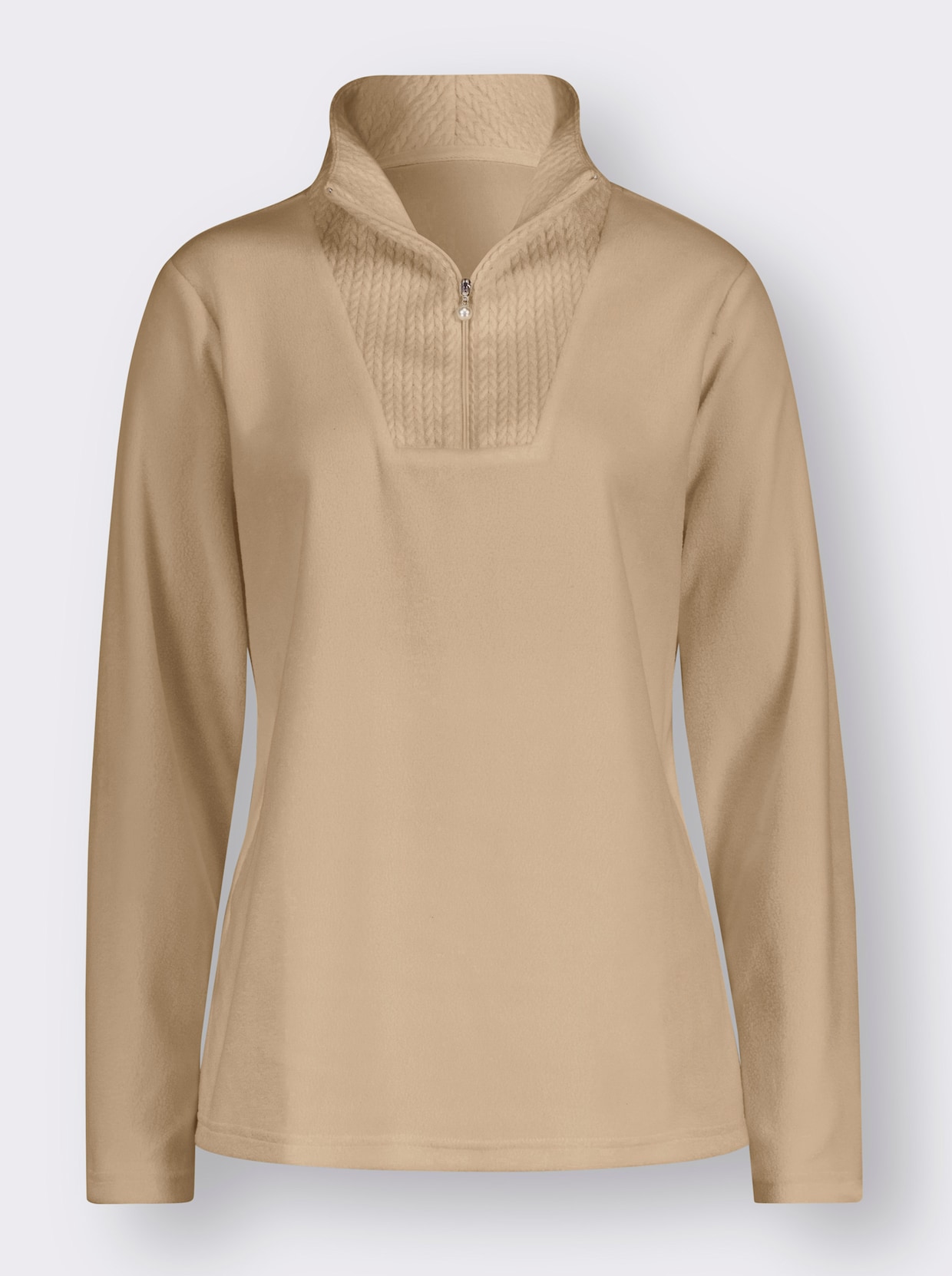 Fleece-Shirt - beige