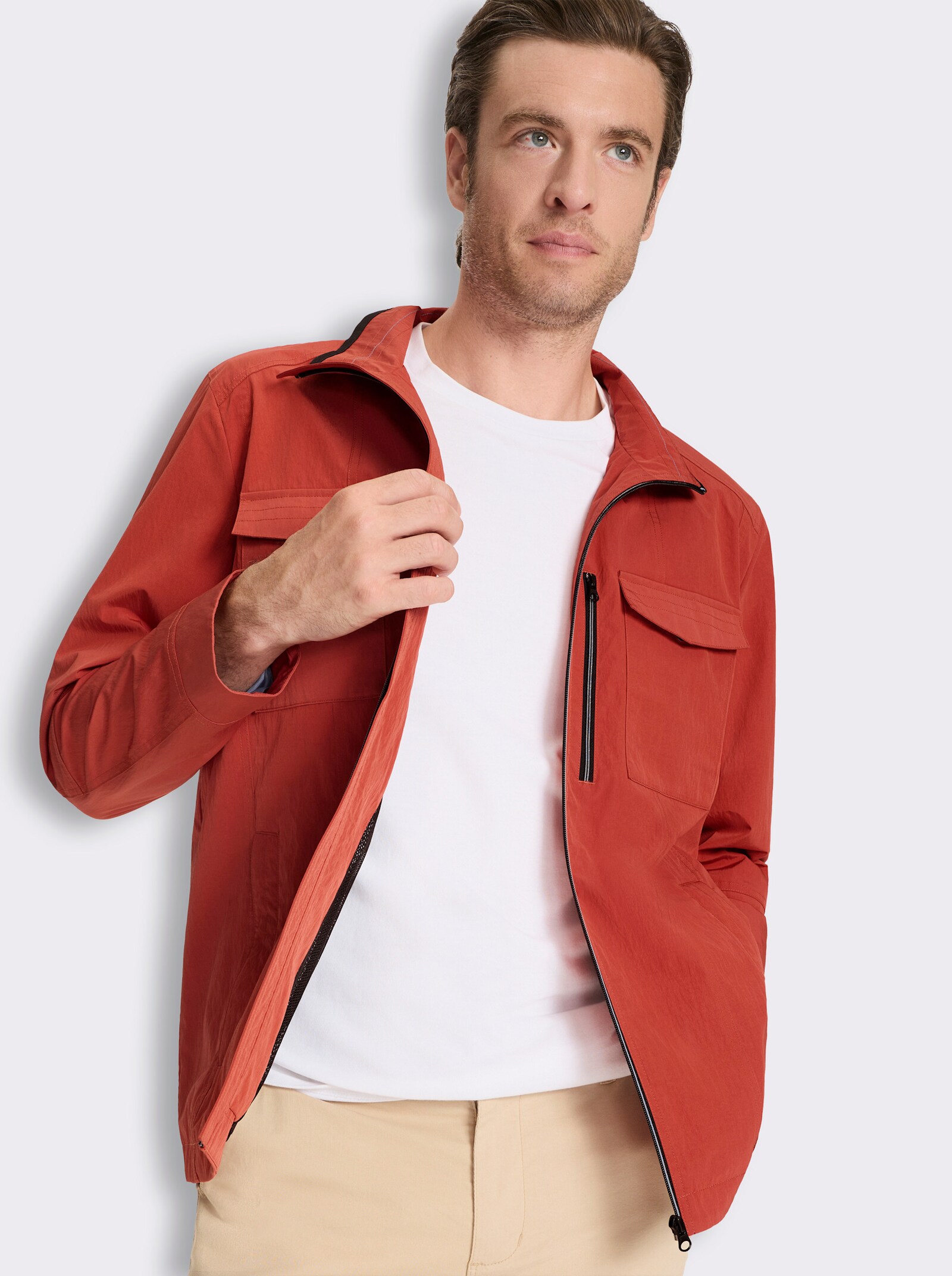 Marco Donati Longjacke mit Wetterschutz-Ausrüstung - terra