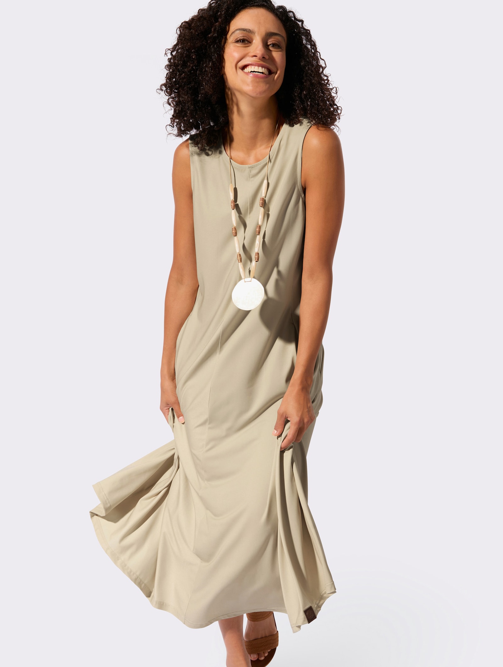 Sommerkleid in Bahnenform - sand