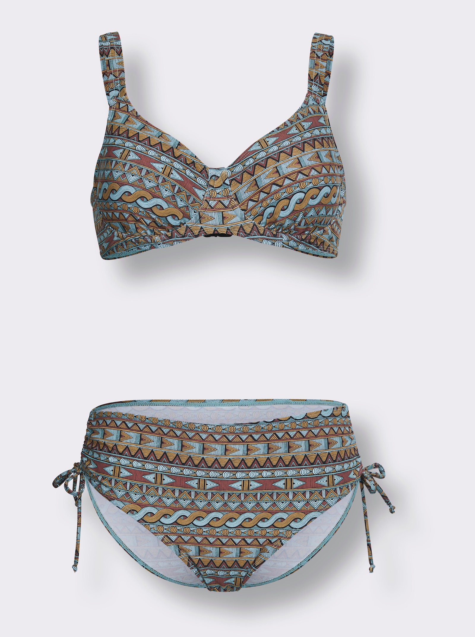 feel good Bikini - aquamarin-terra-bedruckt