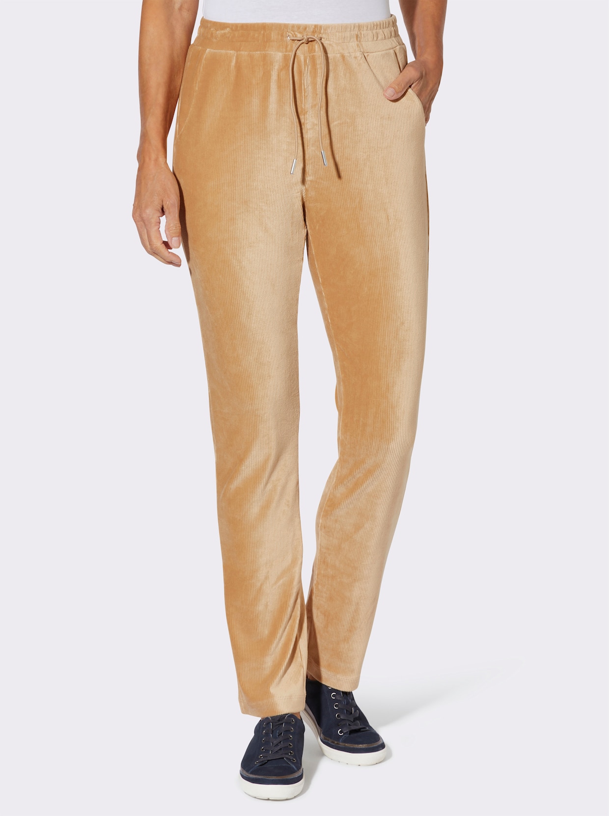 Schlupfhose in Cord-Qualität, pflegeleicht - camel