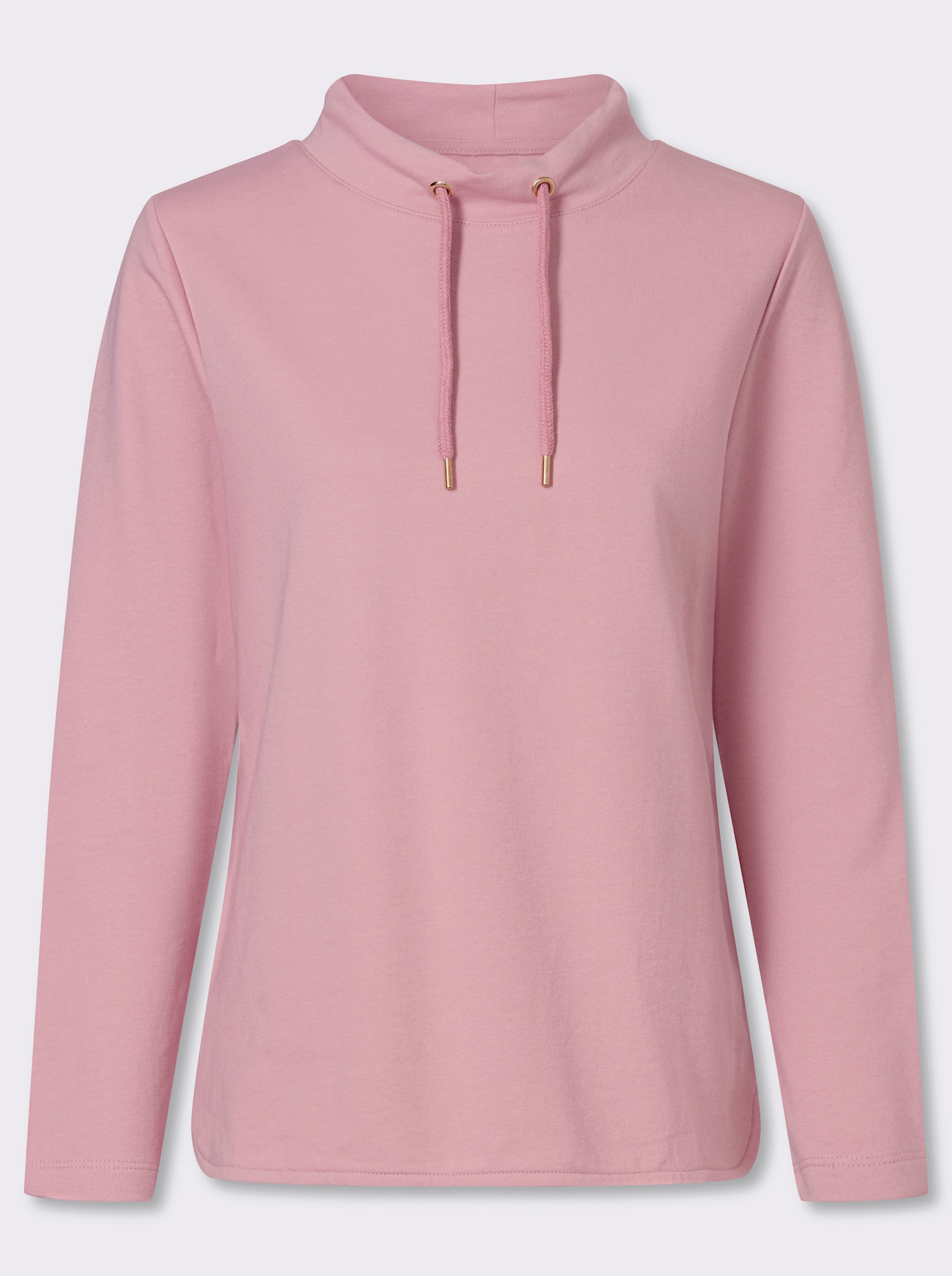 Sweatshirt mit halsfernem Stehkragen - hortensie