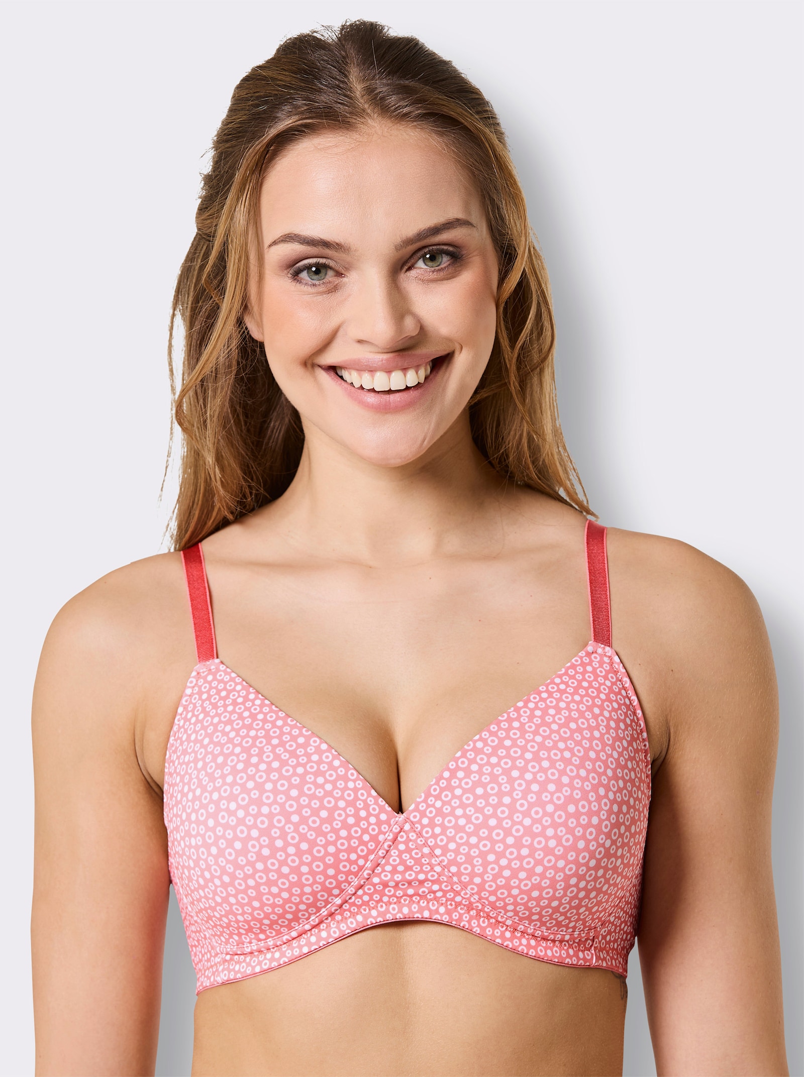 wäschepur Schalen-BH ohne Bügel mit nahtlos geformten Cups - flamingo-weiß