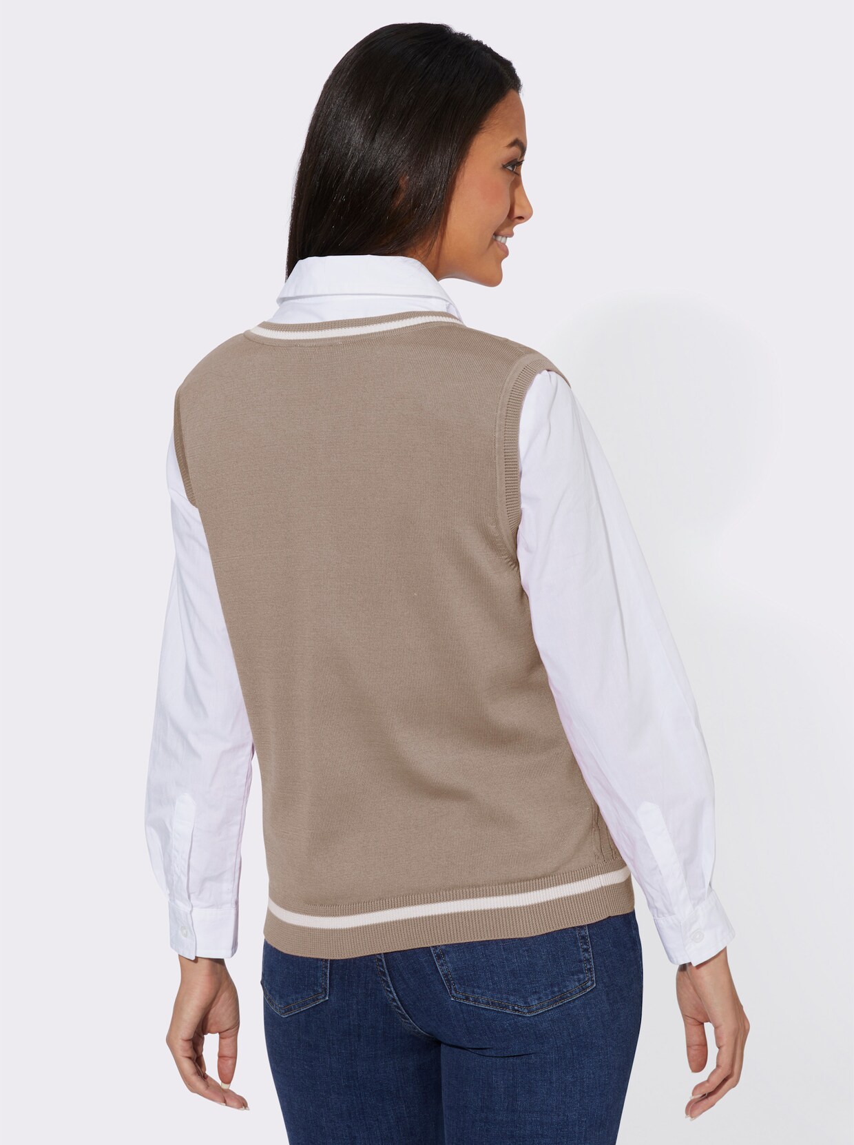 Strickweste - sesam