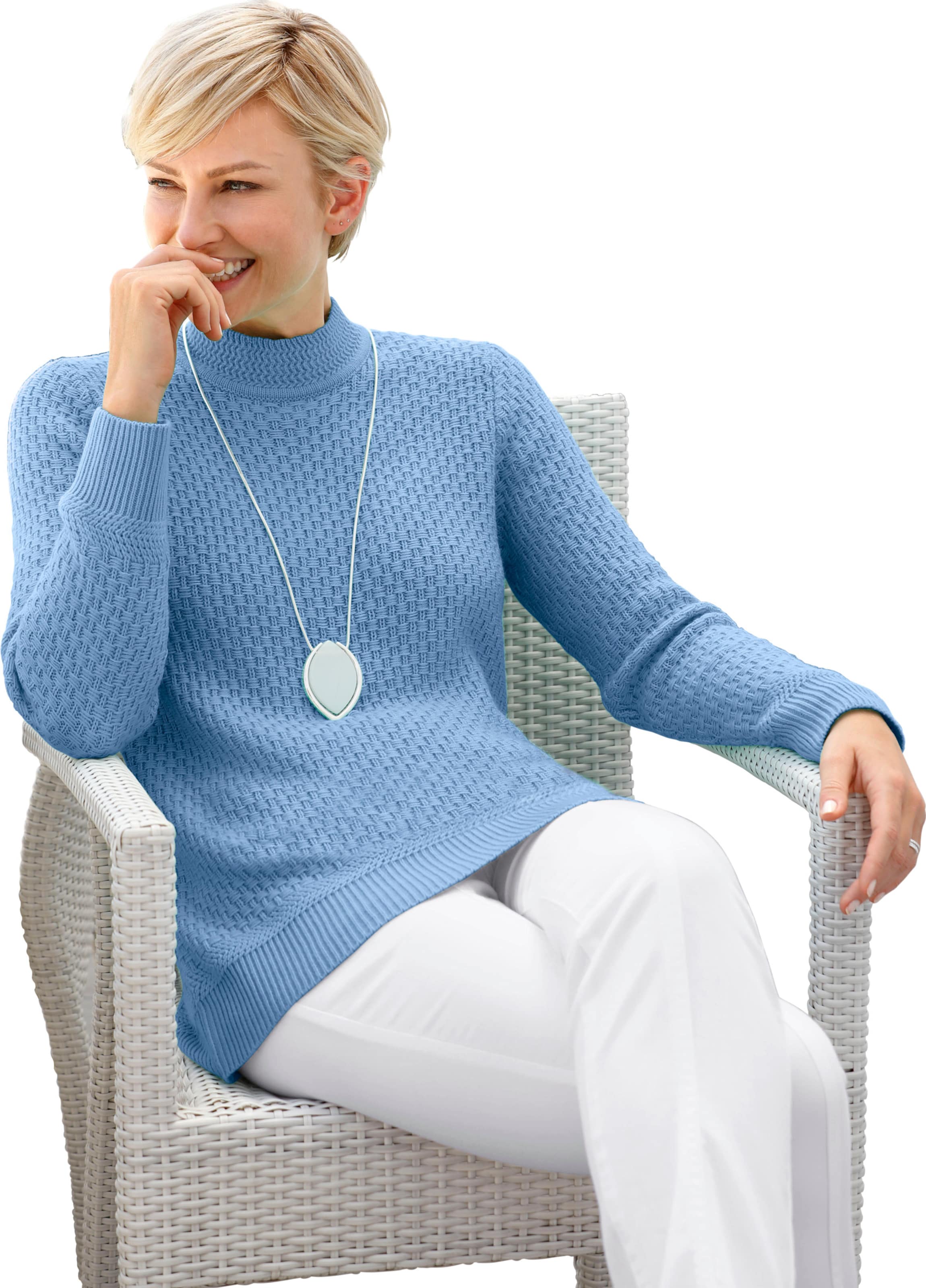 Classic Basics Trui met staande kraag Trui