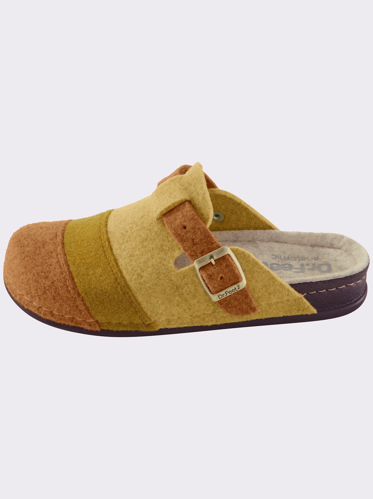 Dr. Feet Chaussons - jaune à rayures